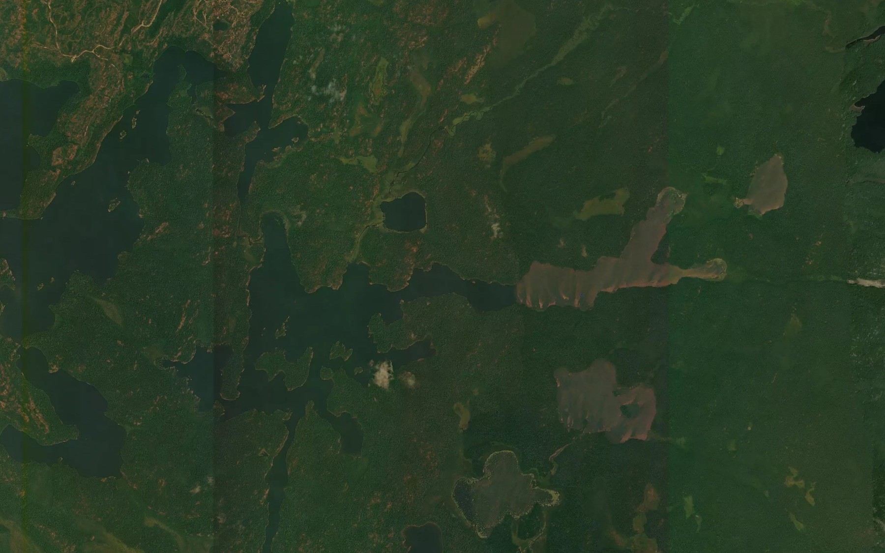 Satellite map of the Highrock Lake