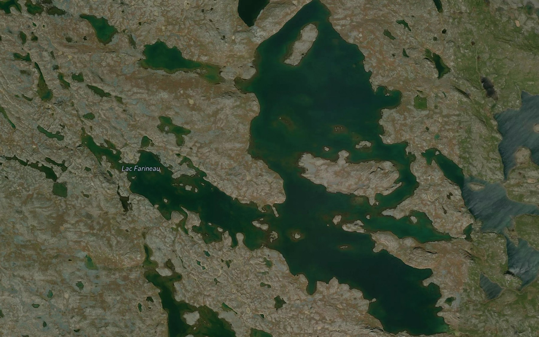 Satellite map of the Lac Farineau
