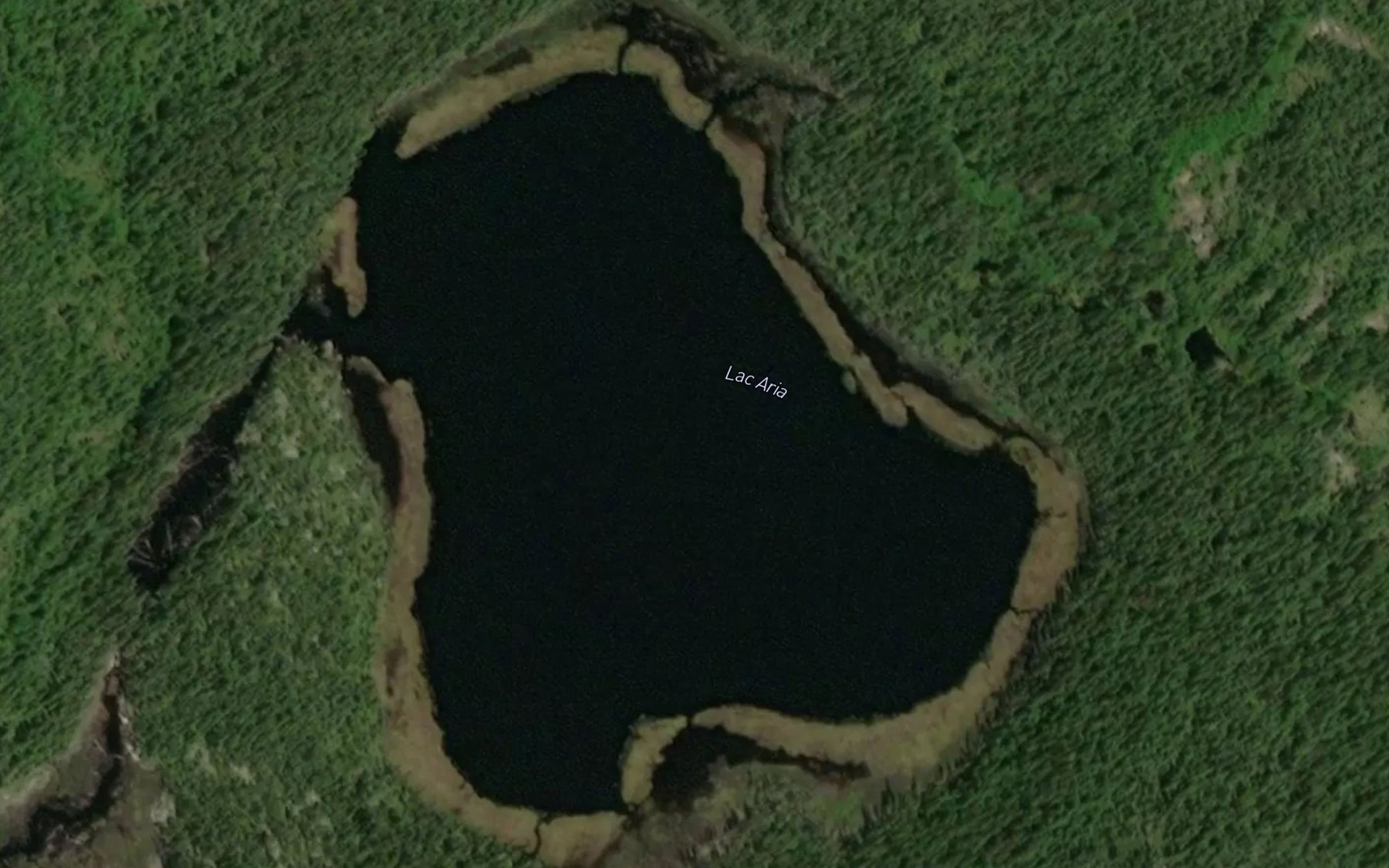 Satellite map of the Lac Aria