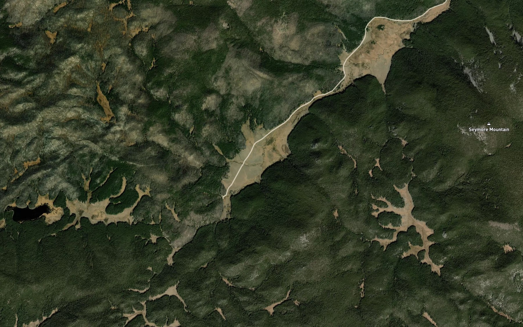 Satellite map of the Rabbia Creek