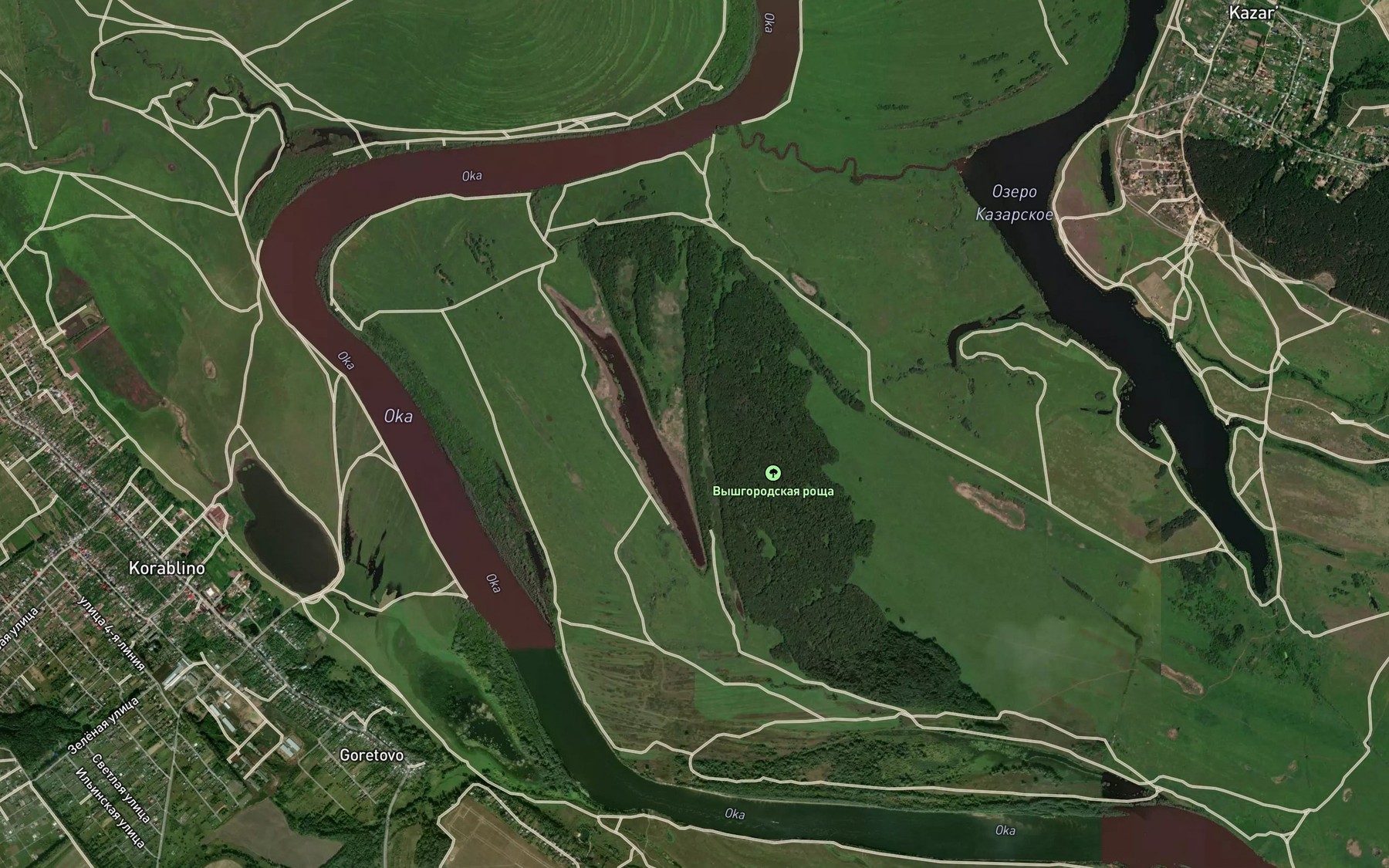 Satellite map of the Ozero Sitnoye