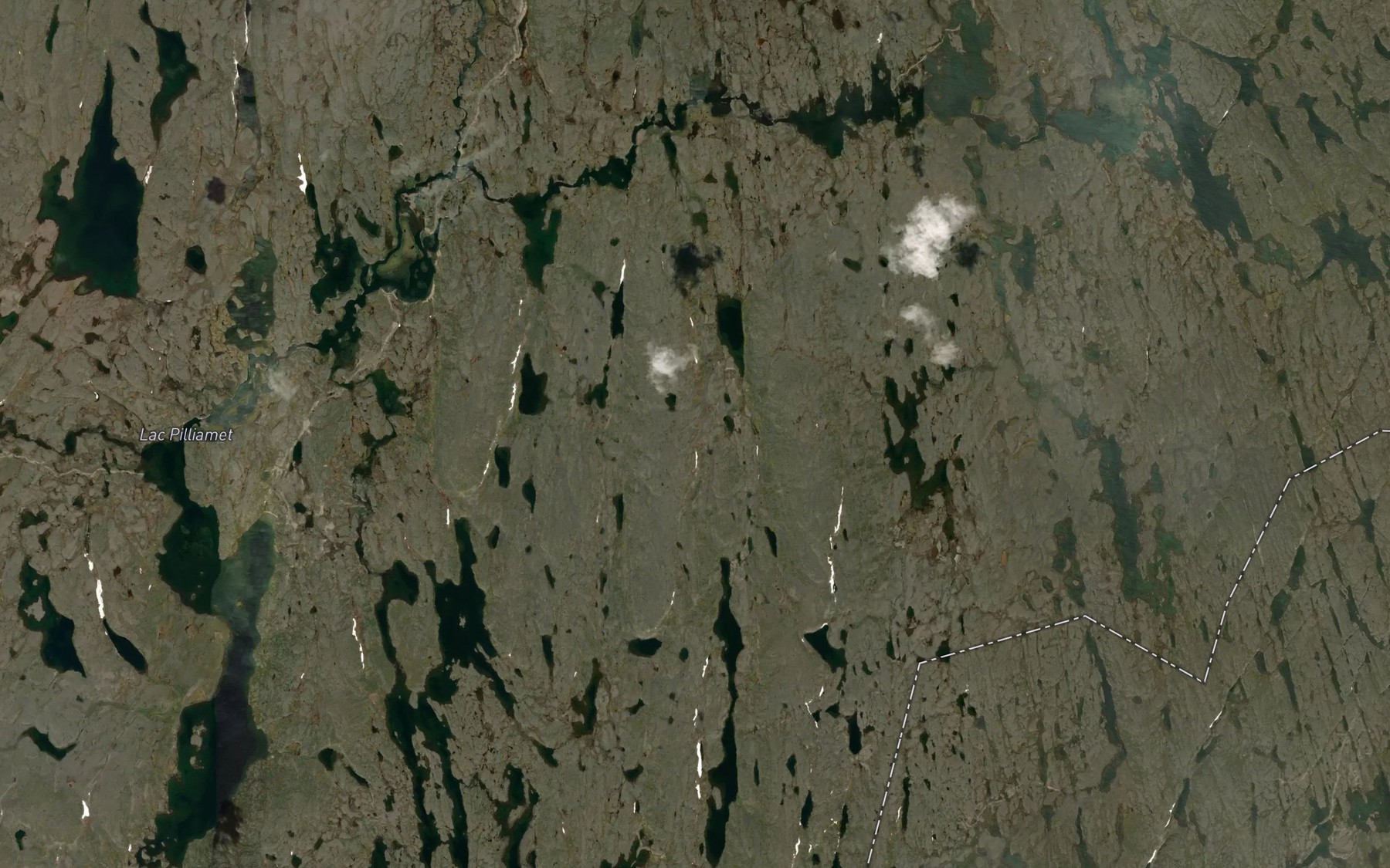 Satellite map of the Lac Pilliamet
