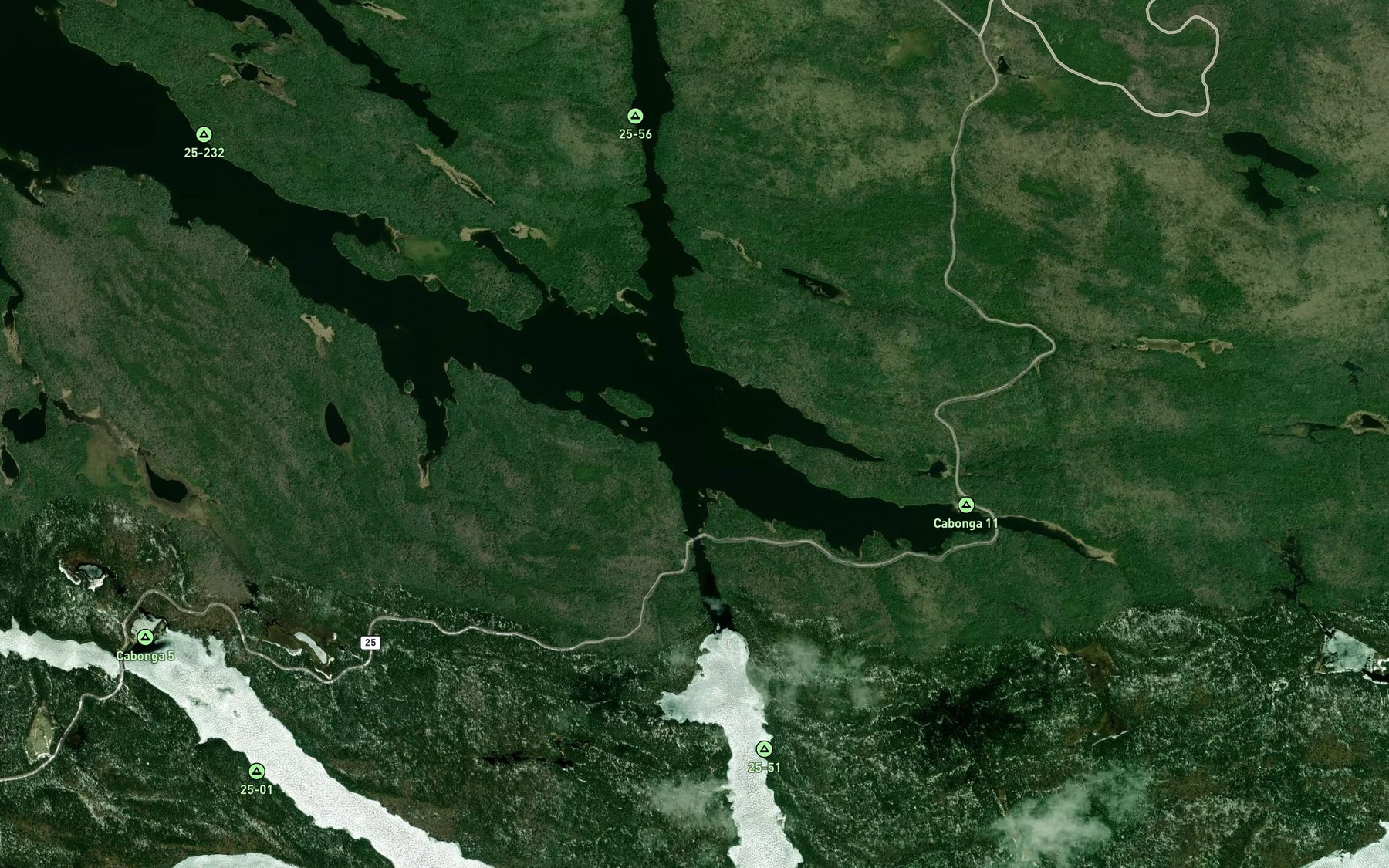 Satellite map of the Passe Brady