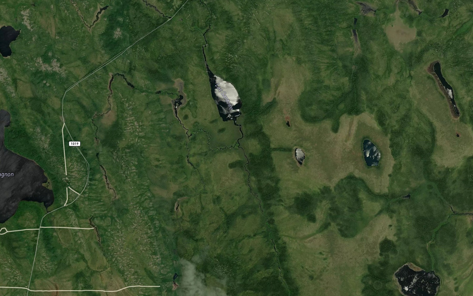 Satellite map of the Ruisseau Kawigwasiwagi