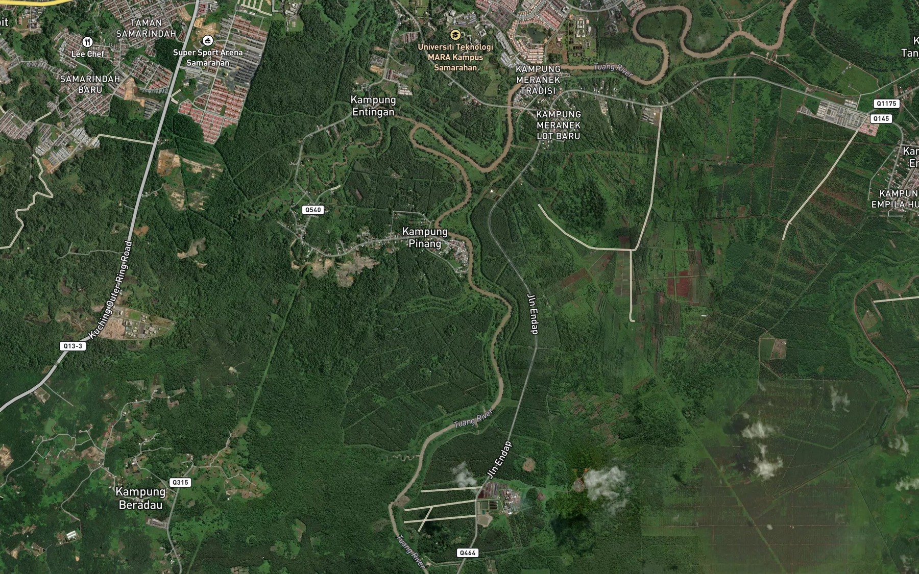 Satellite map of the Sungai Sedan