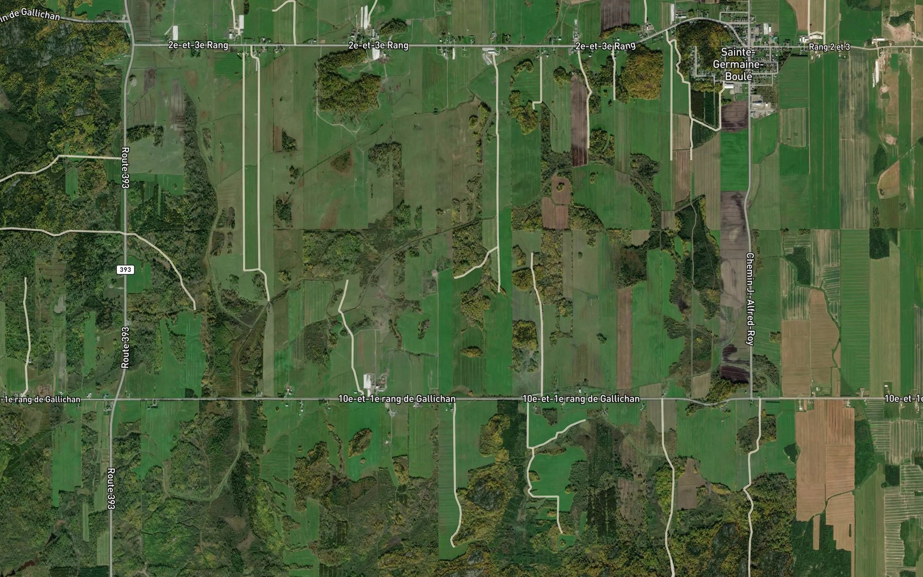 Satellite map of the Cours d'eau Dorval