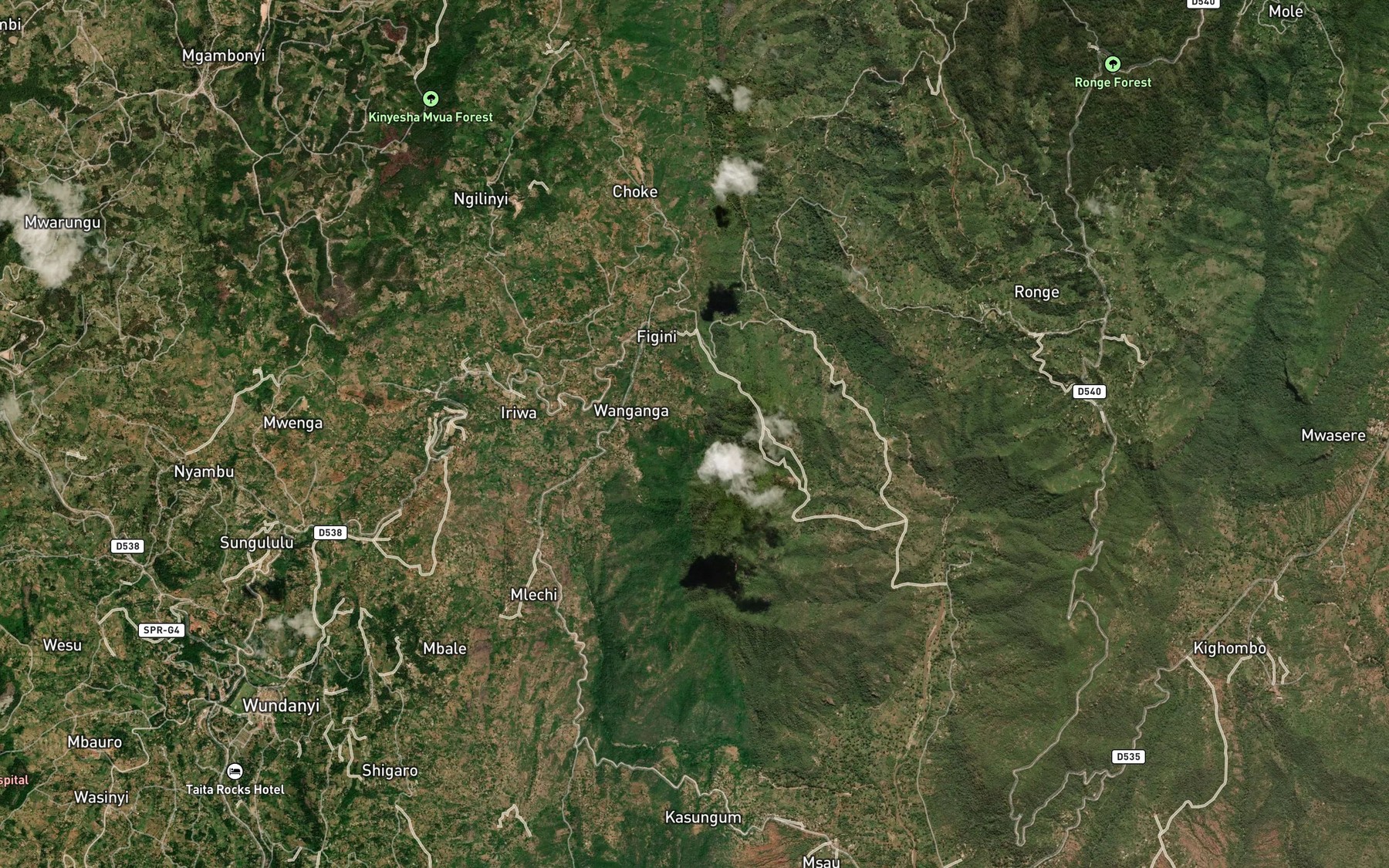 Satellite map of the Sigaso