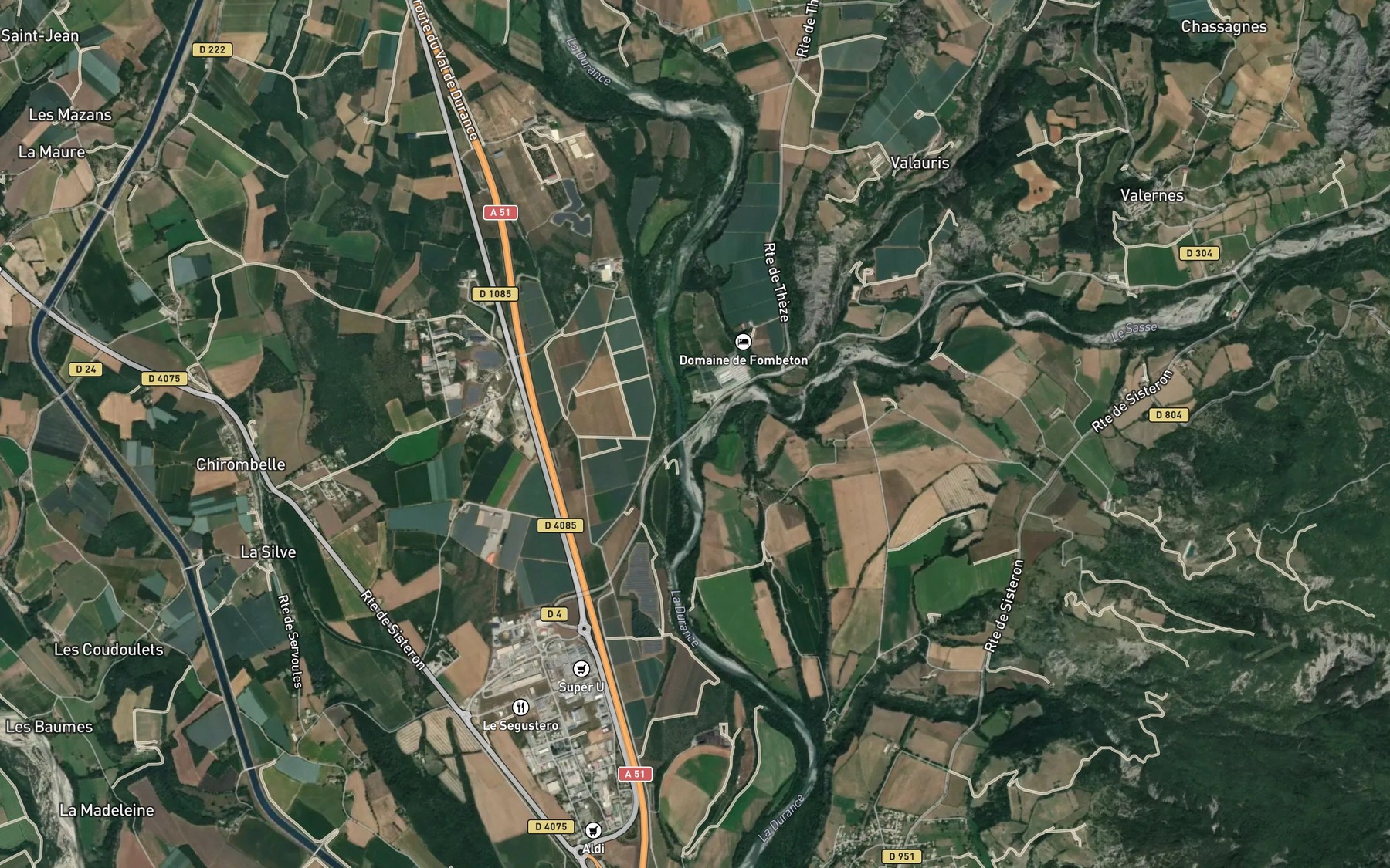 Satellite map of the Sasse