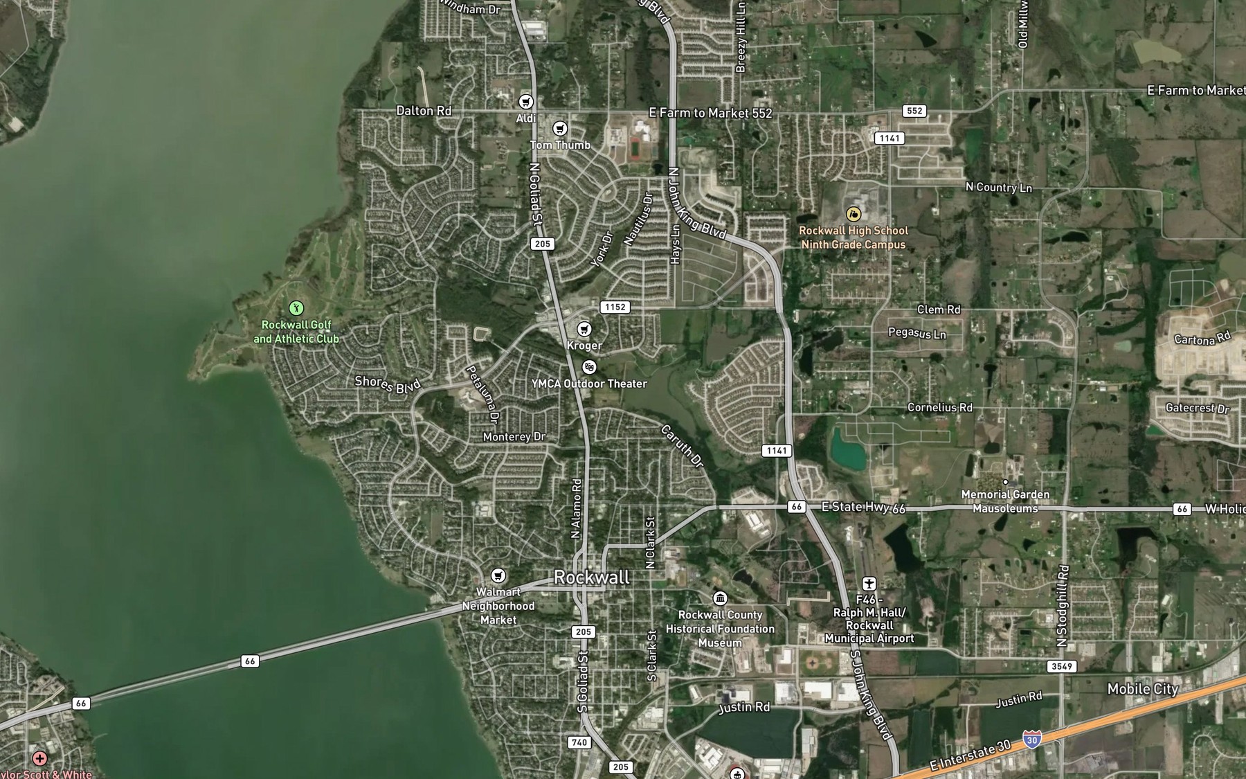 Satellite map of the Soil Conservation Service Site 4 Reservoir