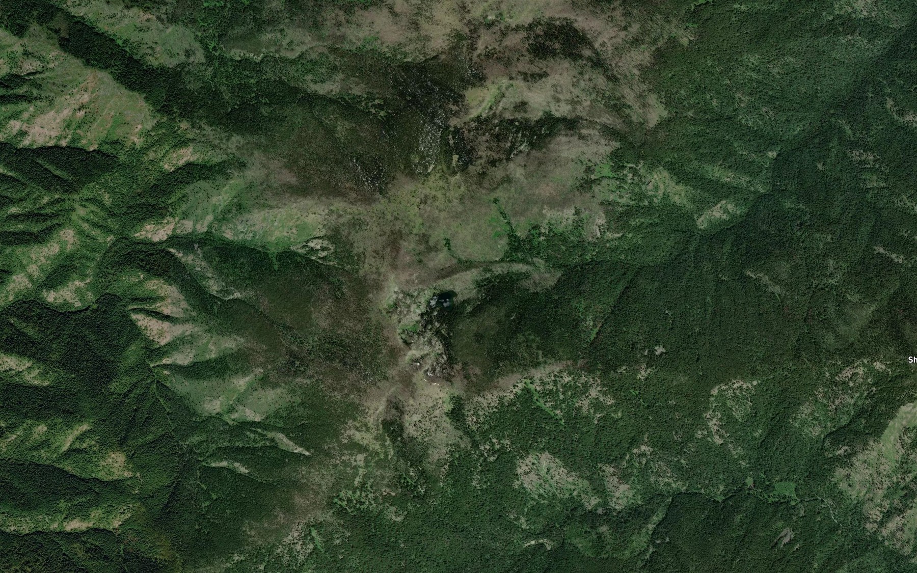 Satellite map of the Bitch Creek