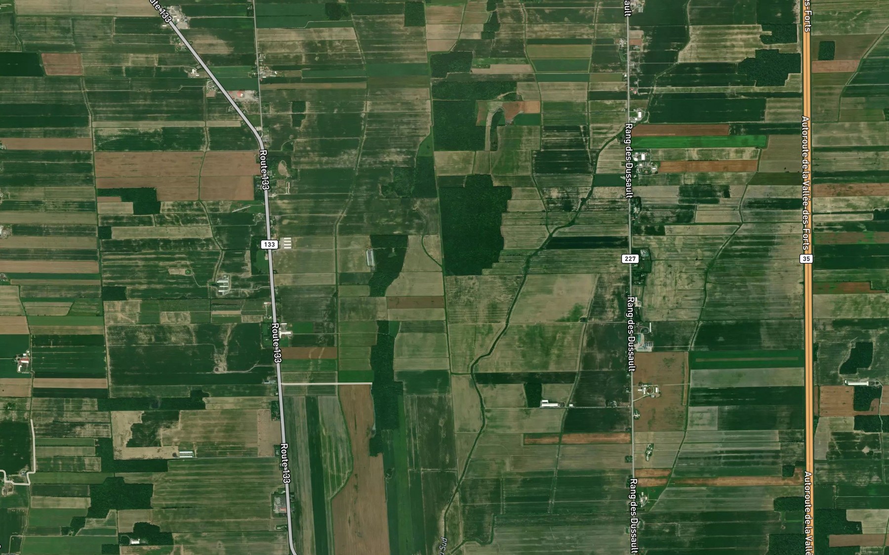 Satellite map of the Ruisseau Fournier