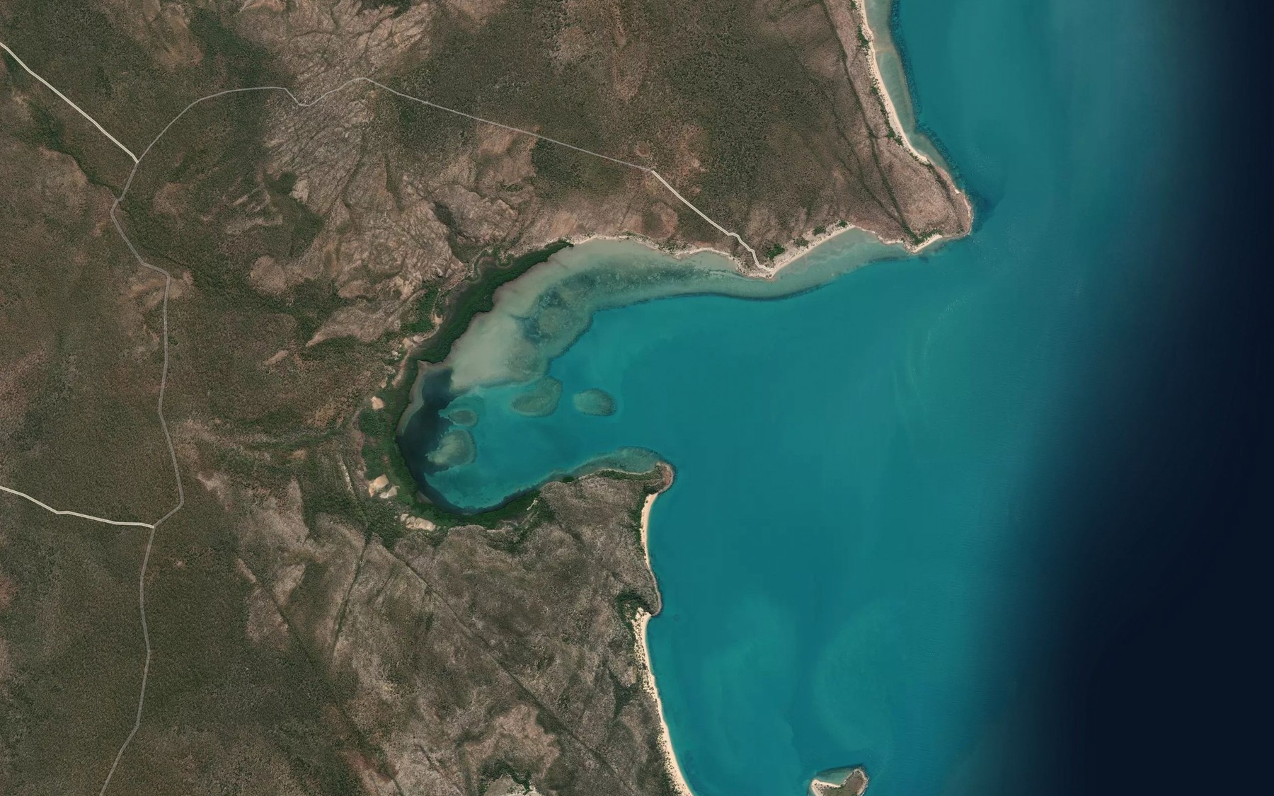 Satellite map of the Arawura Bay