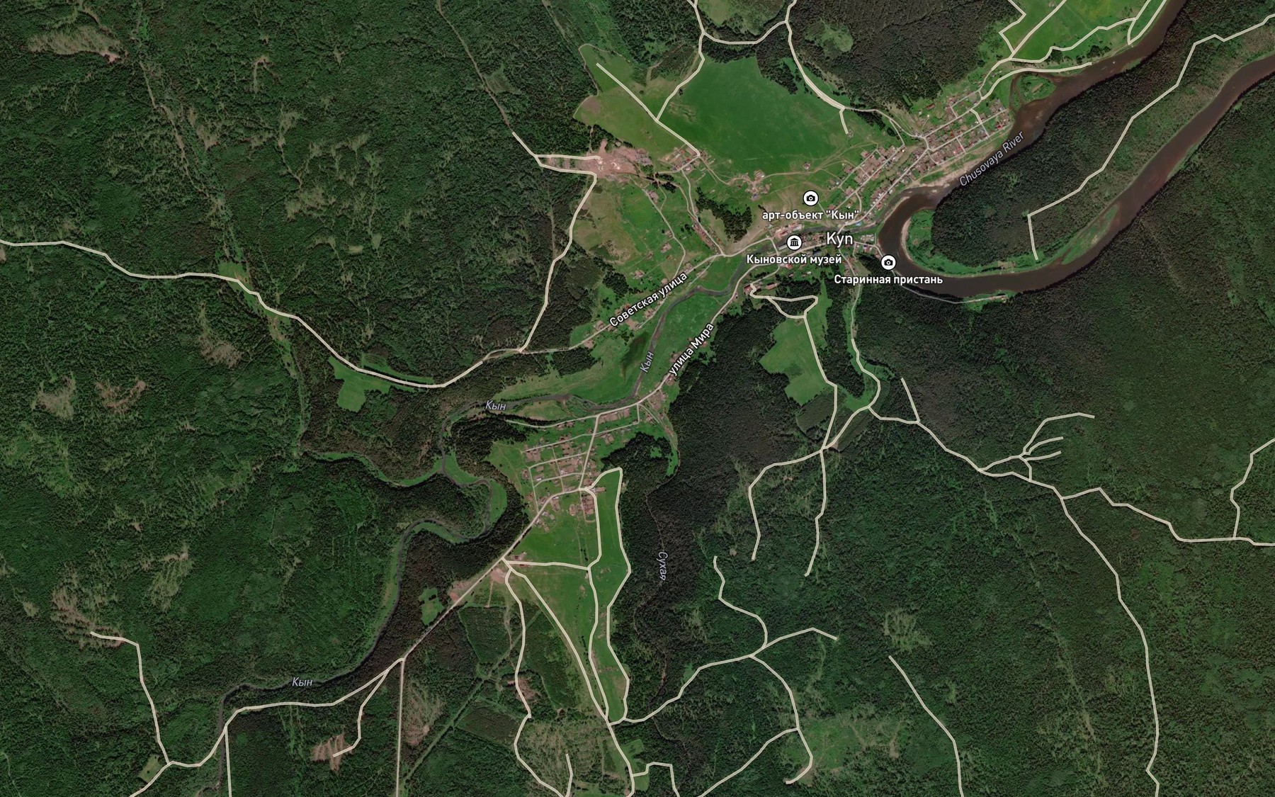 Satellite map of the Sukhaya