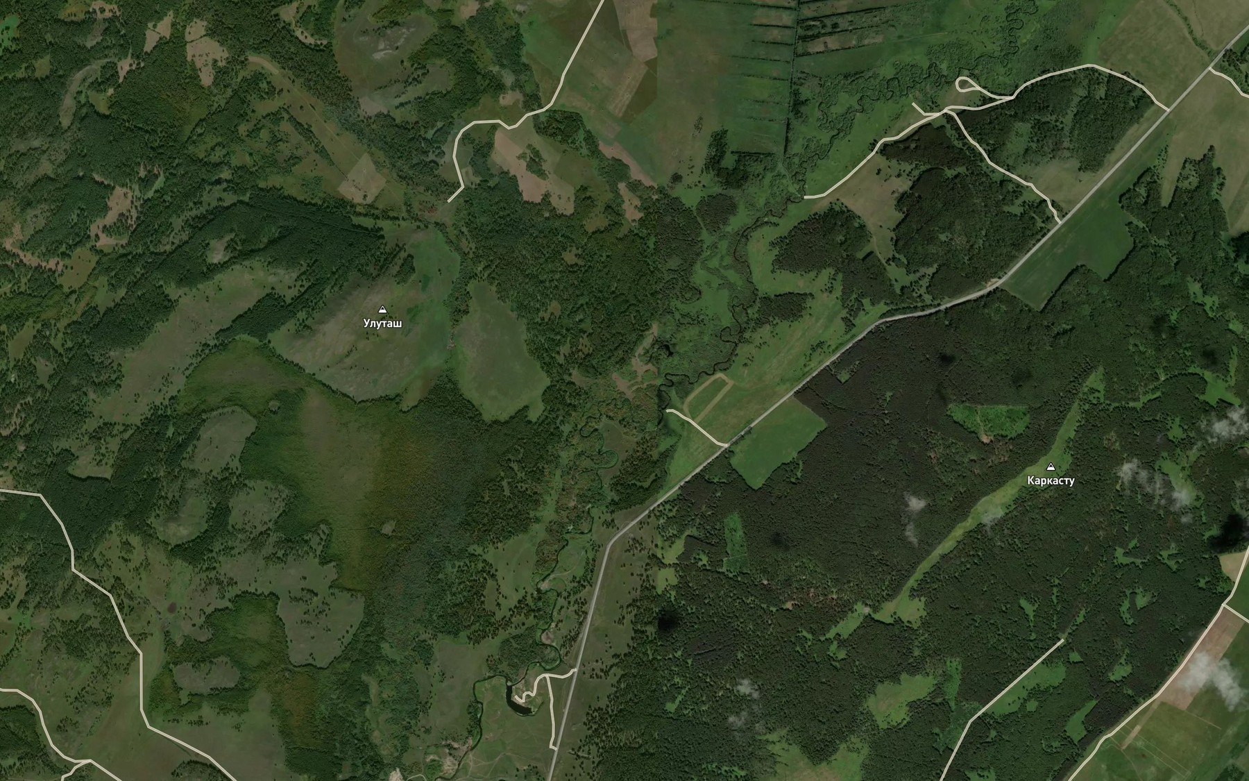Satellite map of the Malaya Tustu