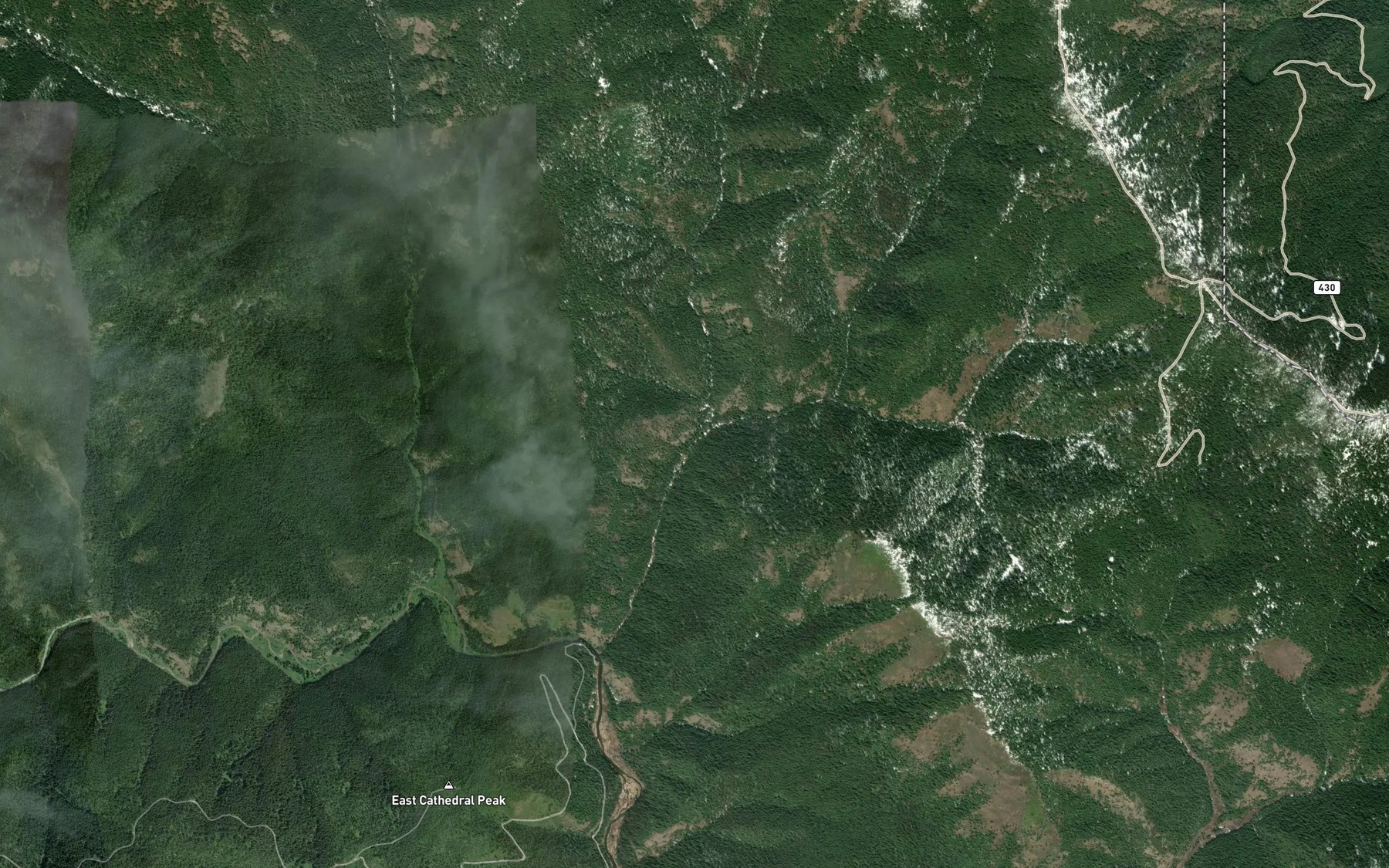 Satellite map of the East Alden Creek