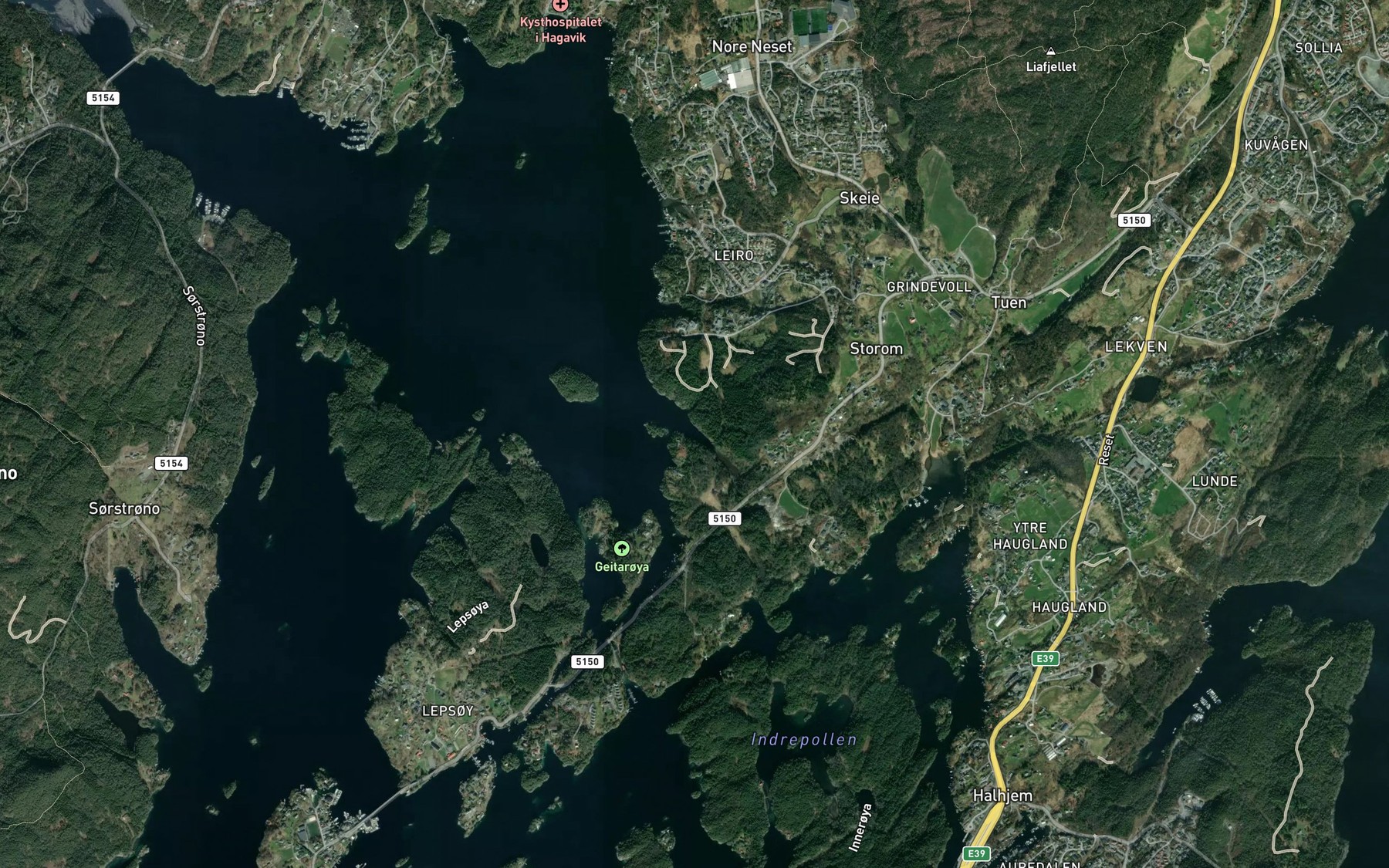 Satellite map of the Storomsvagen