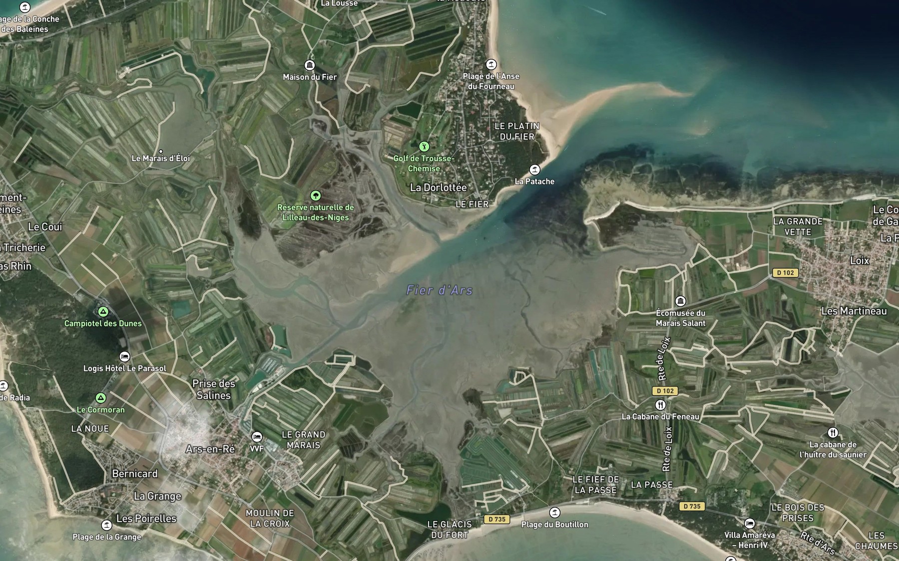Satellite map of the Fier d'Ars