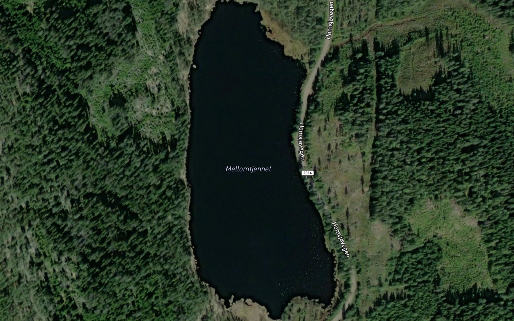 Satellite map of the Mellomtjernet