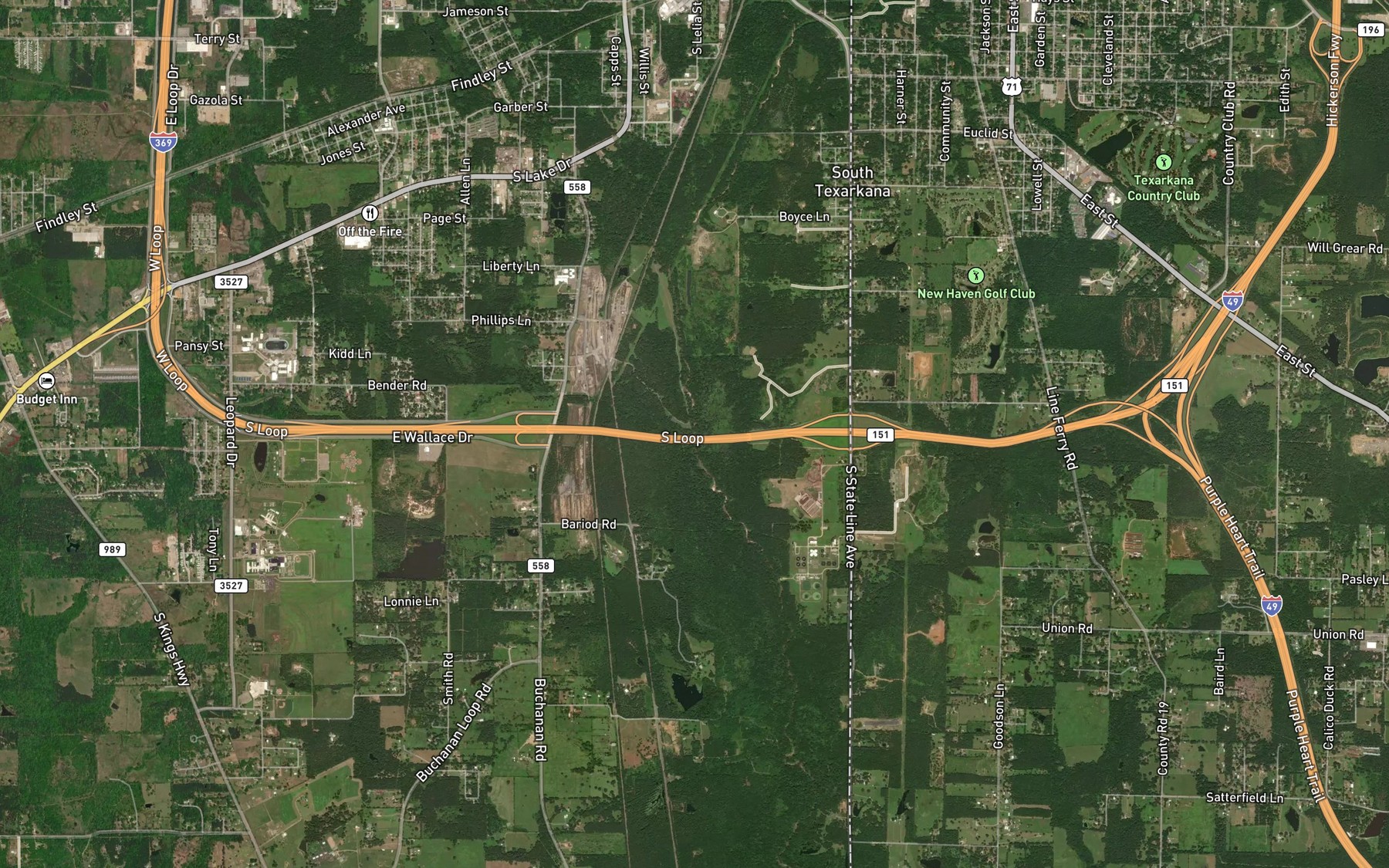 Satellite map of the Howard Creek