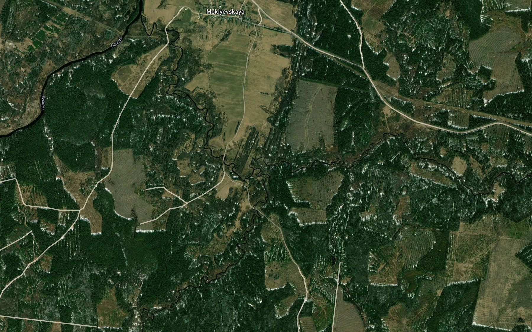 Satellite map of the Pezhen'ga