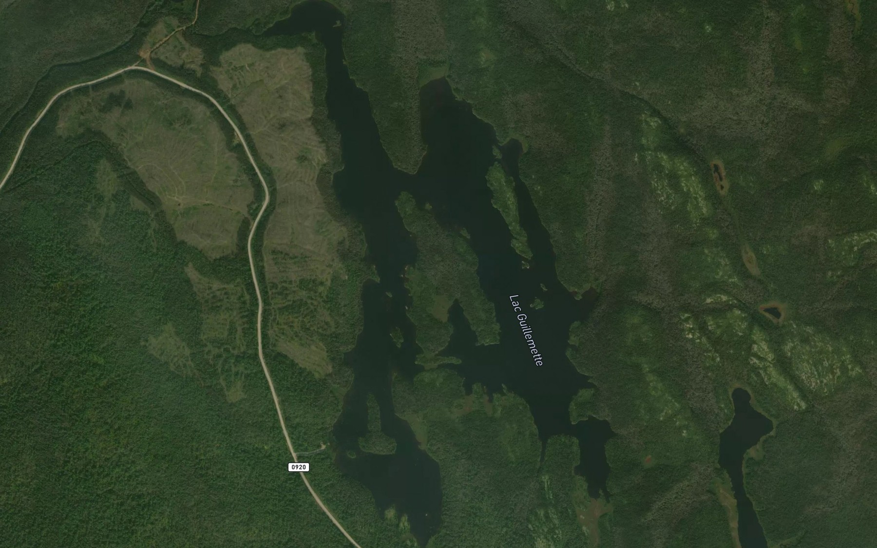 Satellite map of the Lac Guillemette