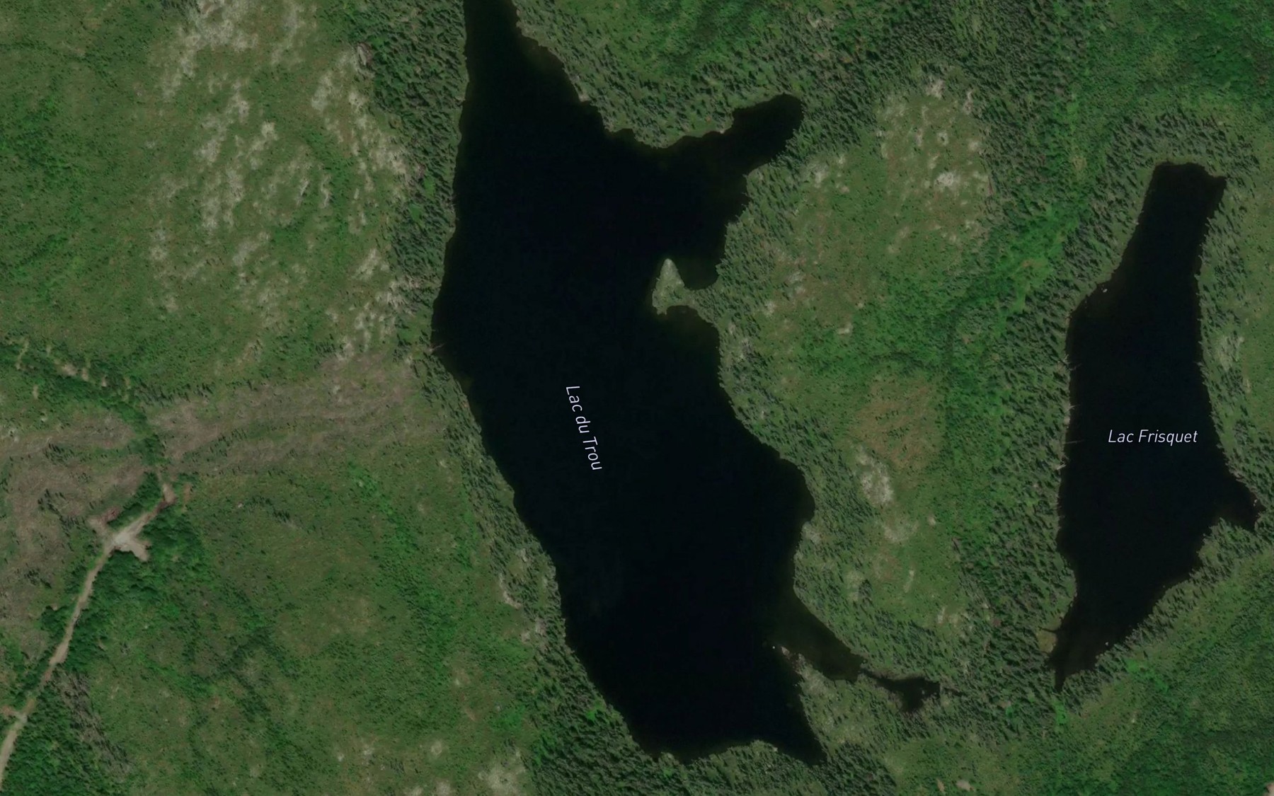 Satellite map of the Lac du Trou