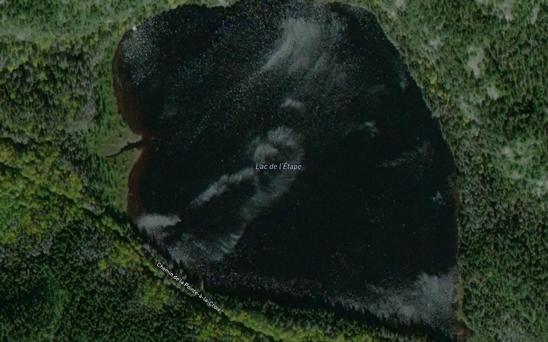 Satellite map of the Lac Creux
