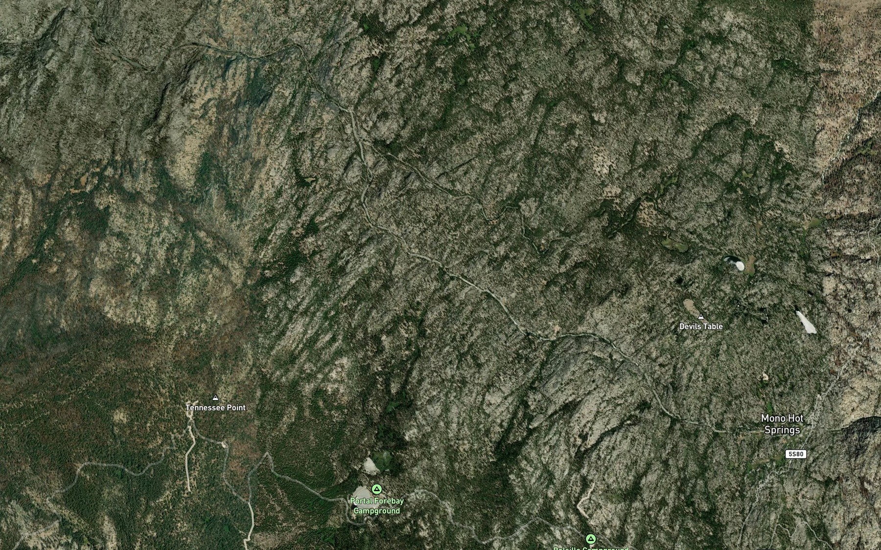 Satellite map of the Camp Sixty One Creek