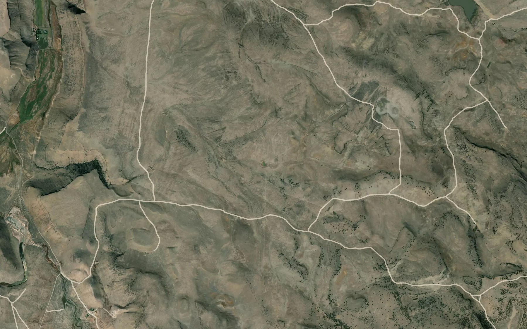 Satellite map of the Dewdrop Reservoir
