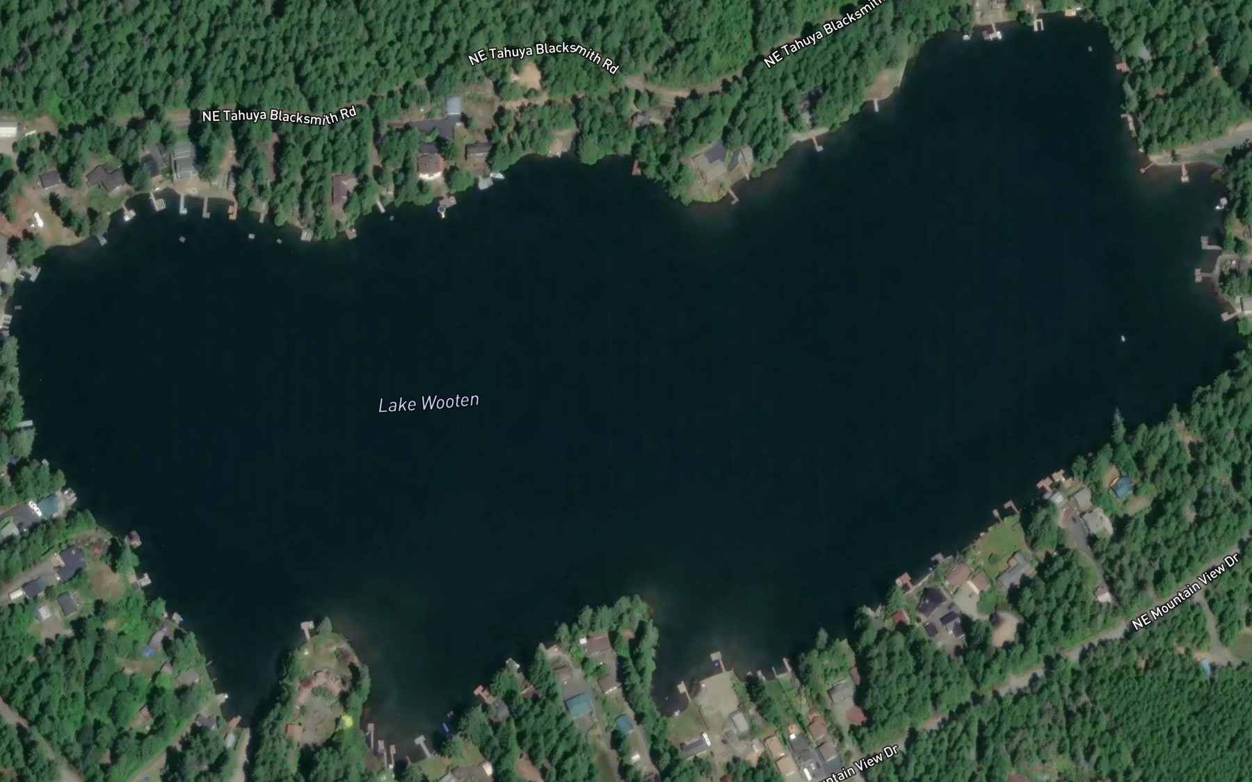 Satellite map of the Lake Wooten