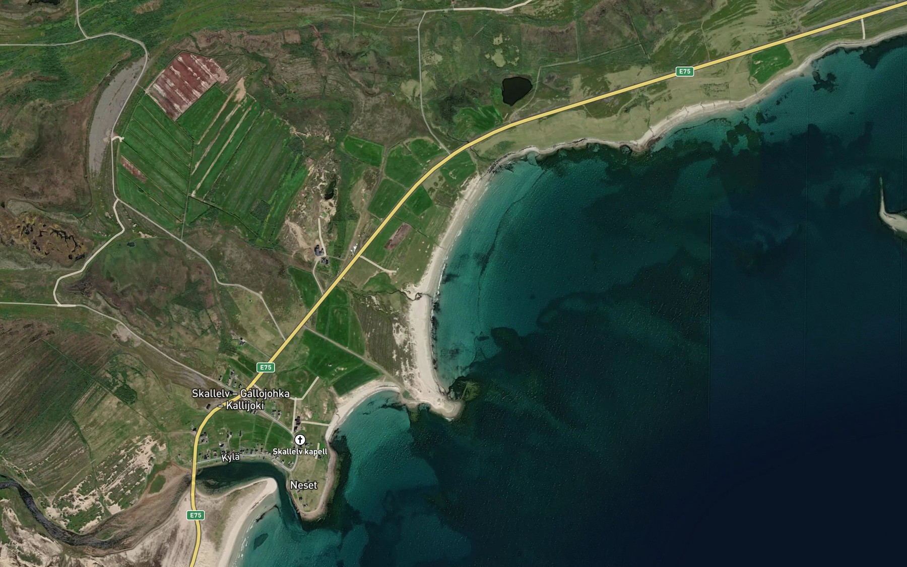 Satellite map of the Madaniemenmokka
