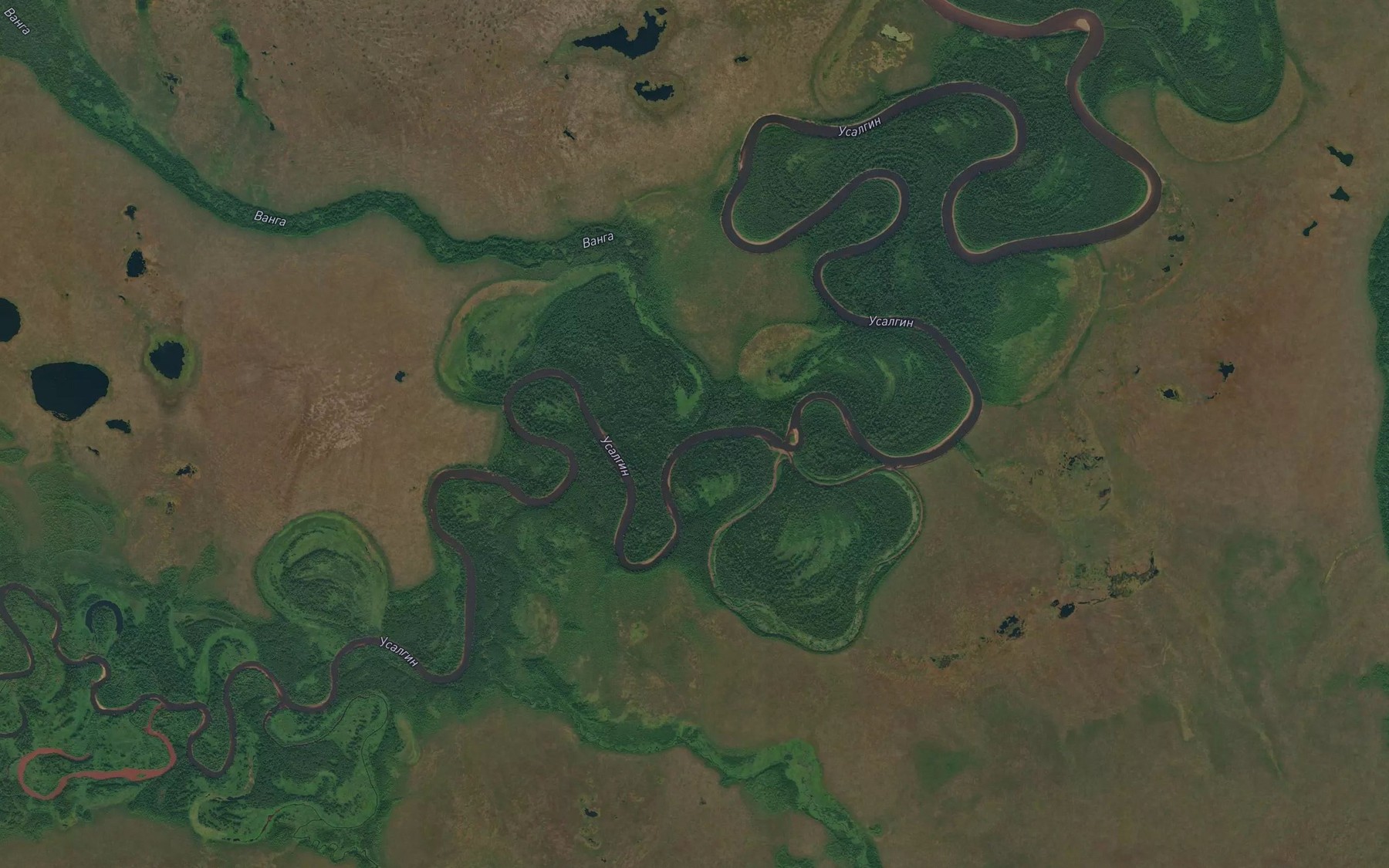 Satellite map of the Vanga