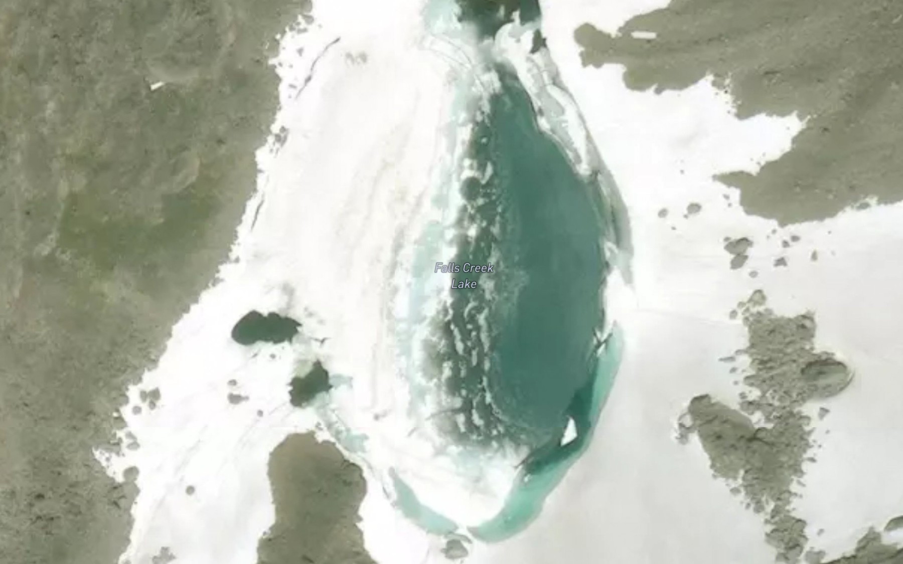 Satellite map of the Falls Creek Lake