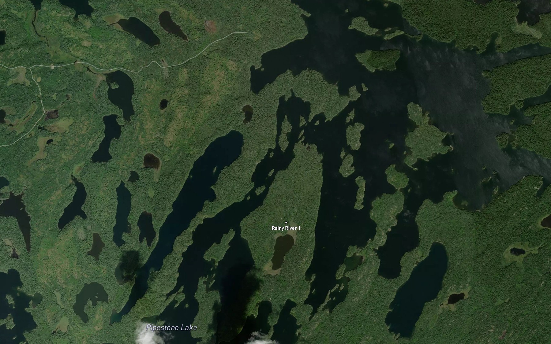Satellite map of the Gates Ajar