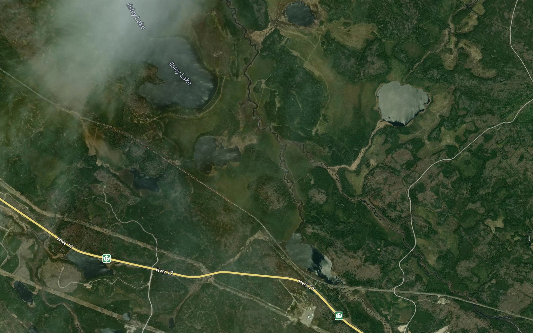 Satellite map of the Little Wabigoon River
