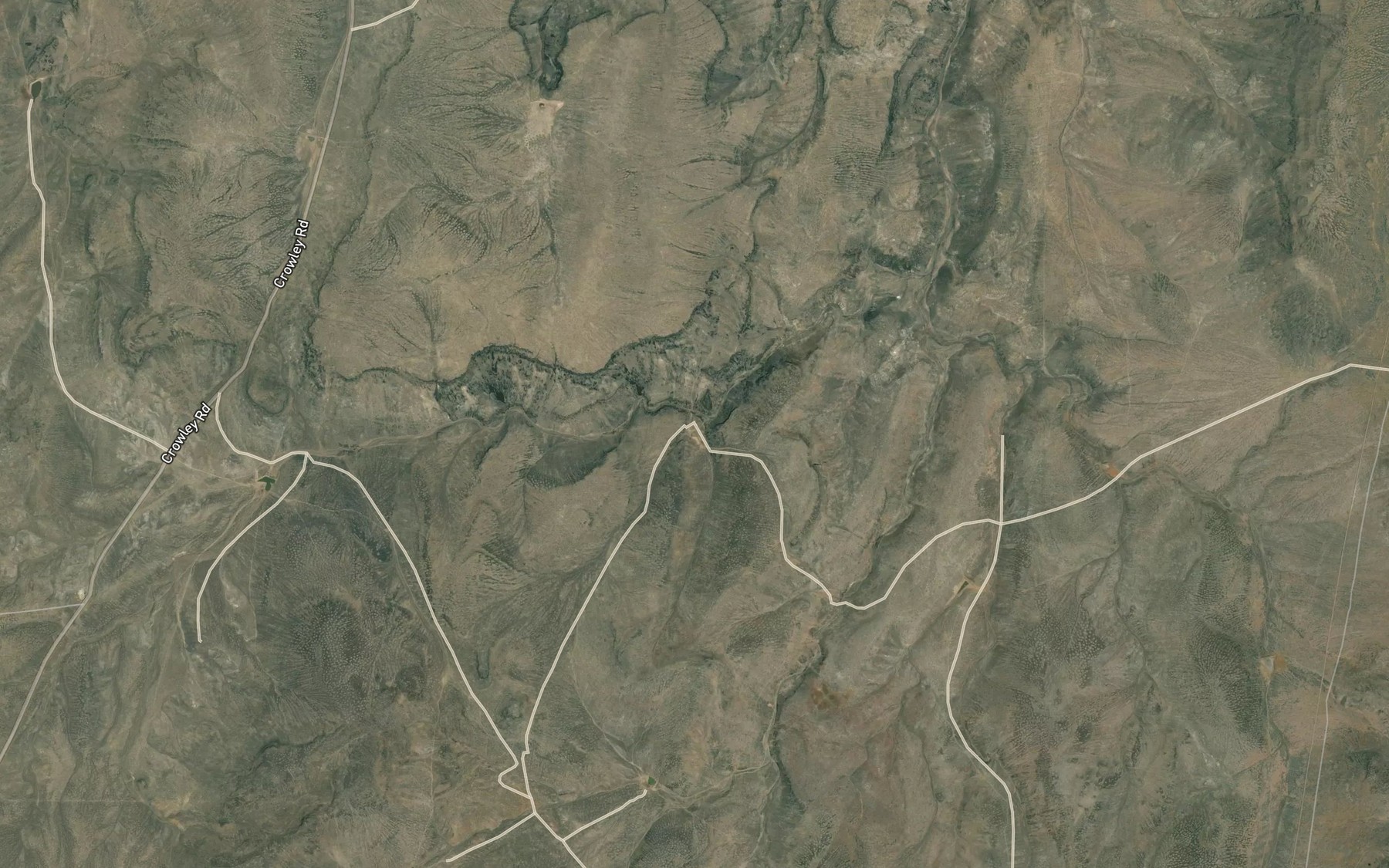 Satellite map of the Pitch Fork Reservoir