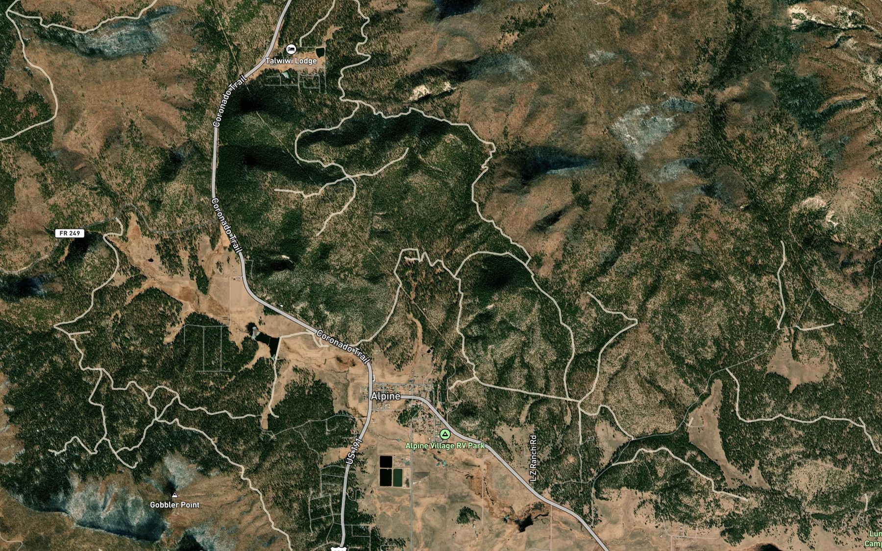 Satellite map of the Georges Spring