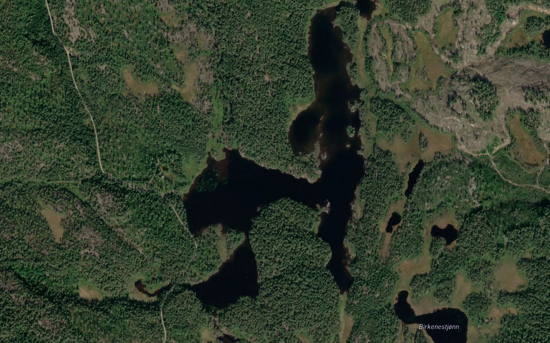 Satellite map of the Nystolvatnet