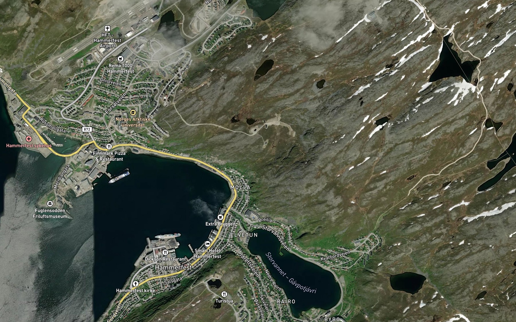 Satellite map of the Mollabekken