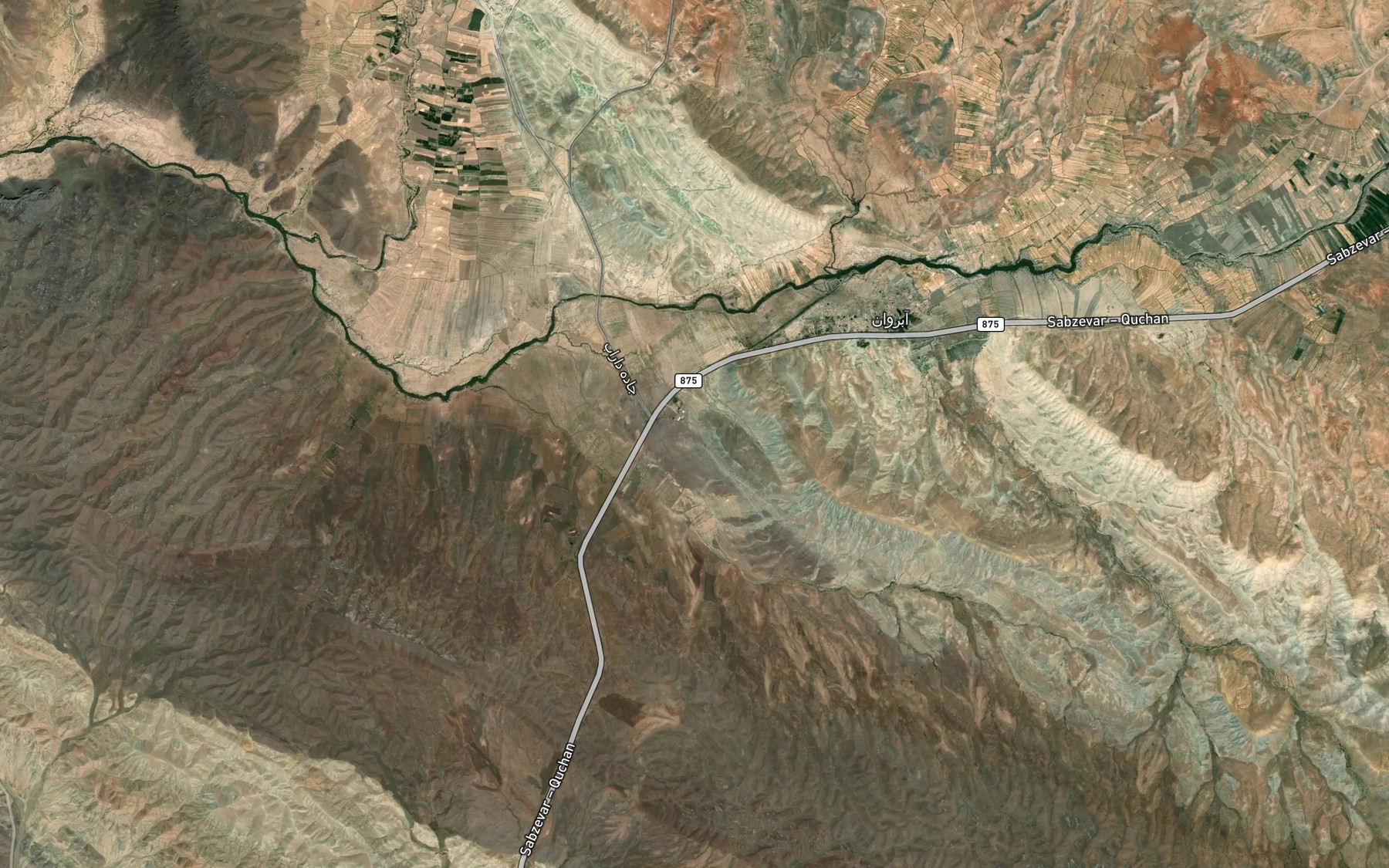 Satellite map of the Cheshmeh-ye Qezel Sangi