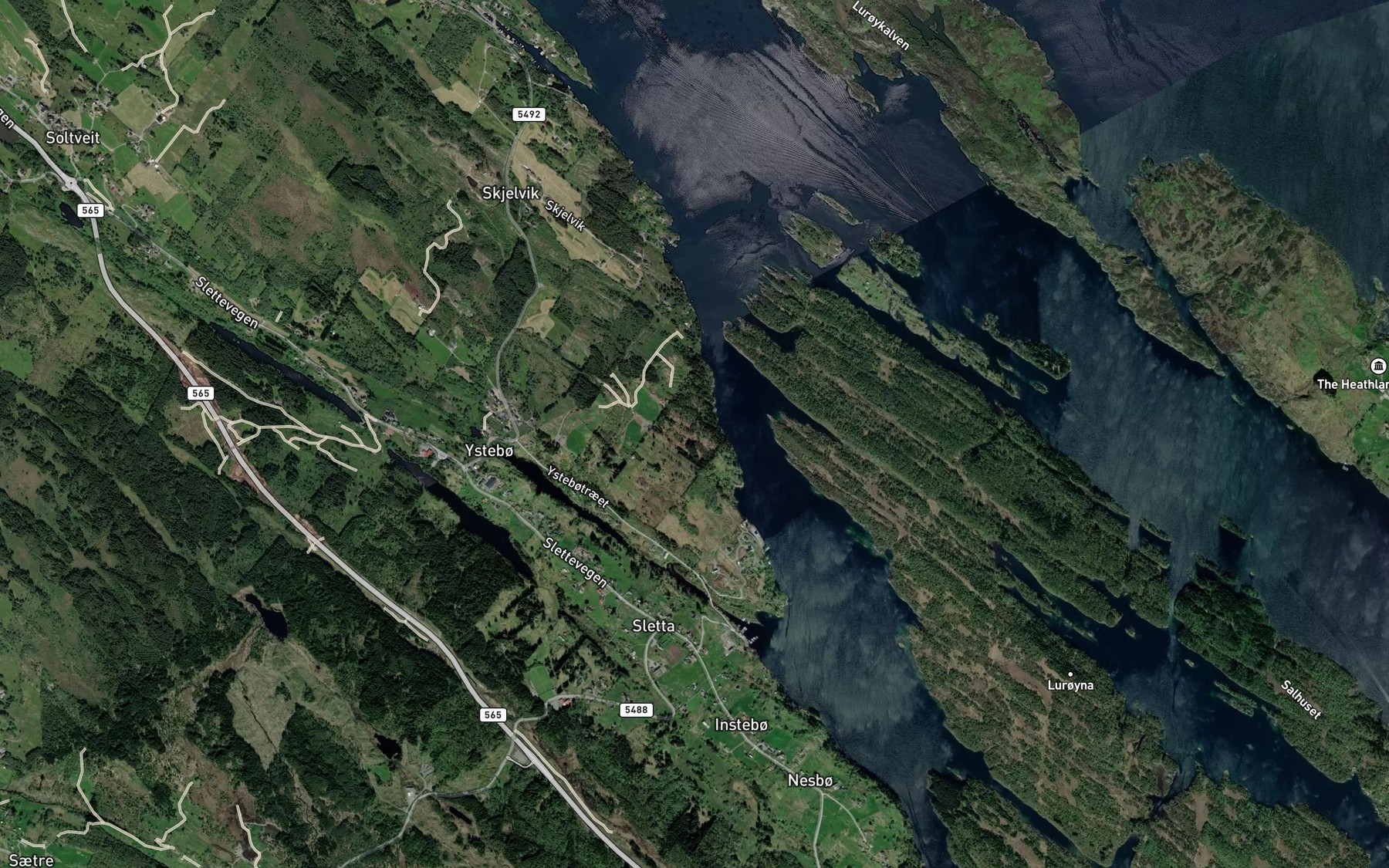 Satellite map of the Svartani