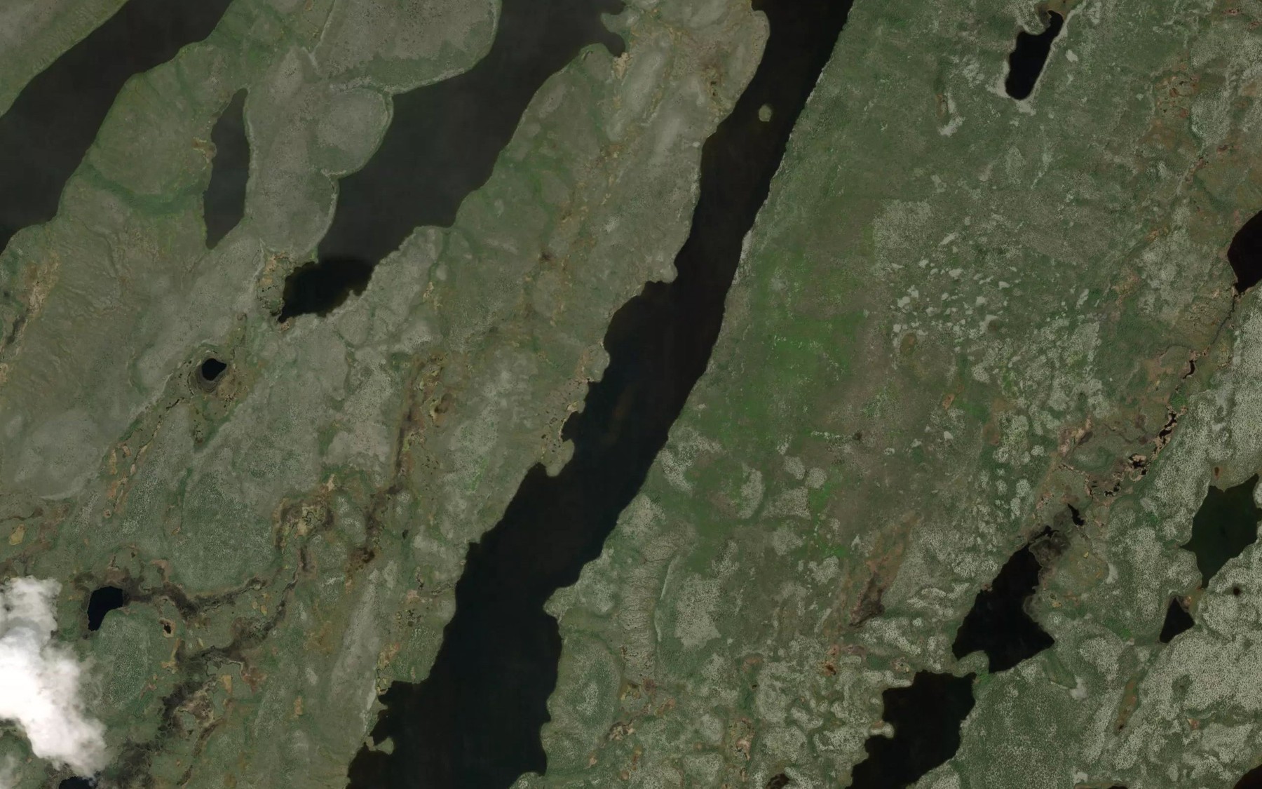 Satellite map of the Kinosew Lake