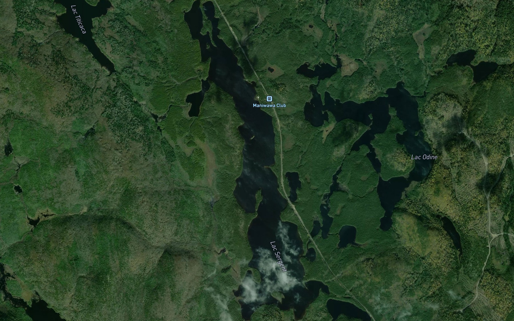 Satellite map of the Lac Sergent