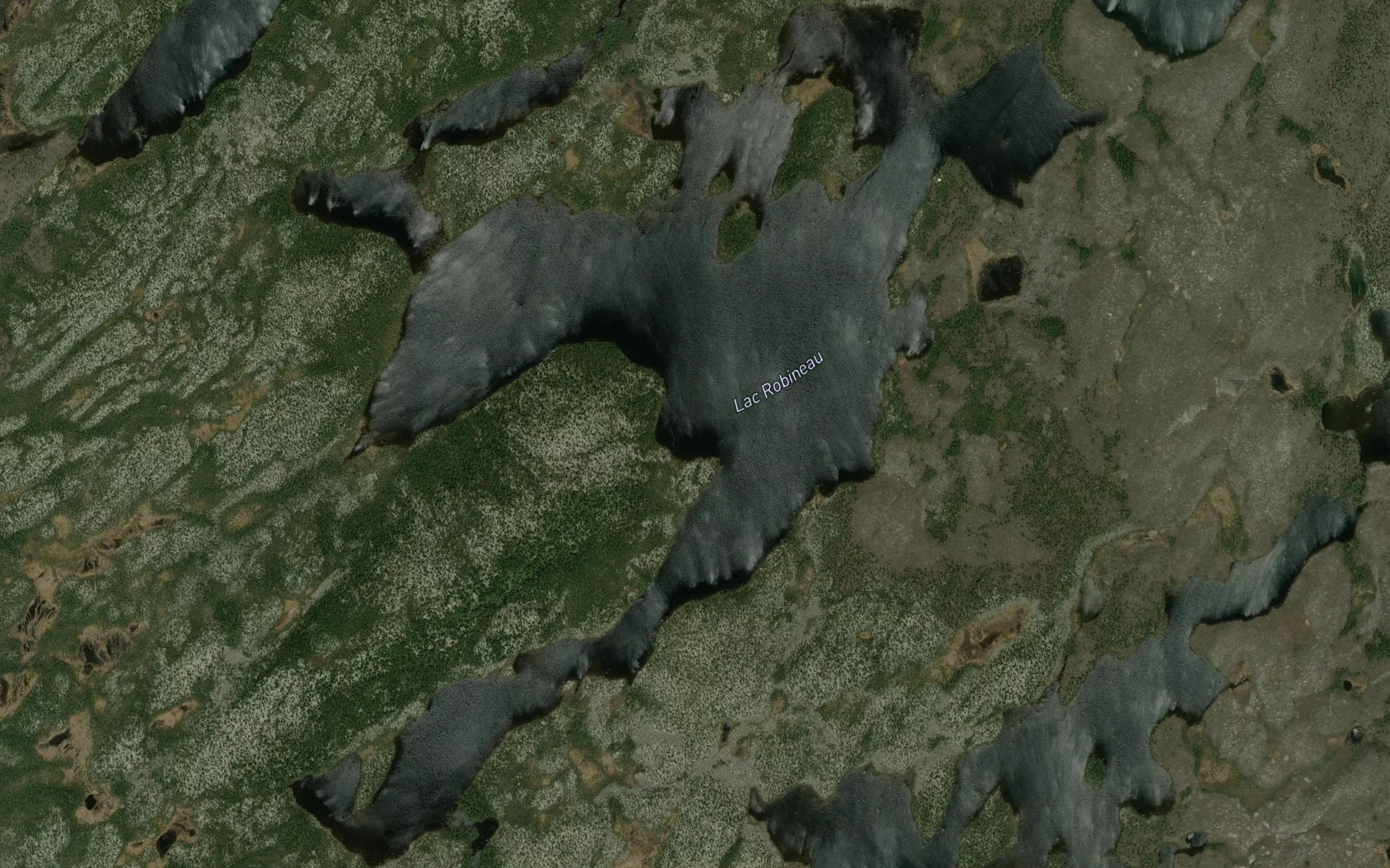 Satellite map of the Lac Robineau