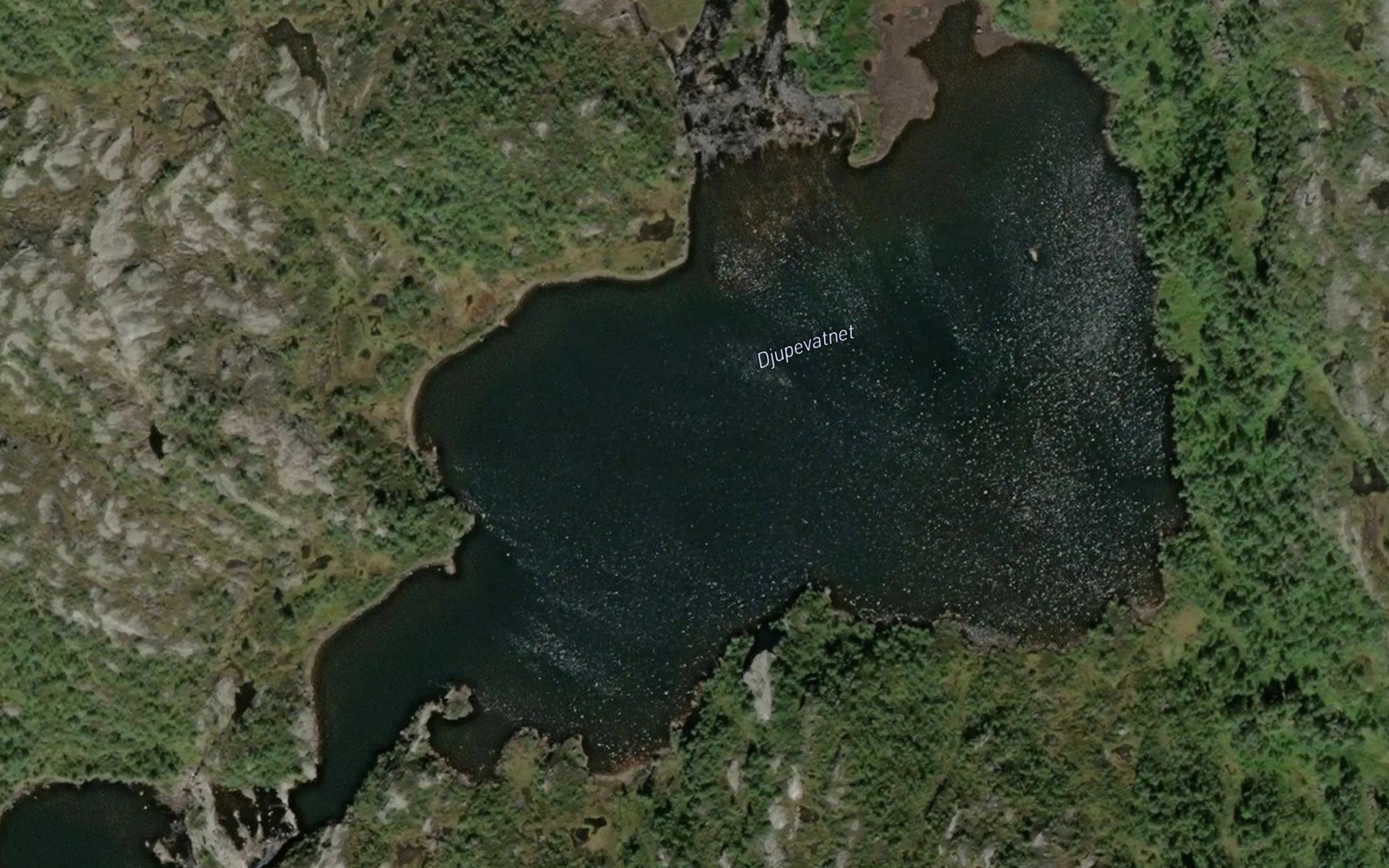 Satellite map of the Djupevatnet