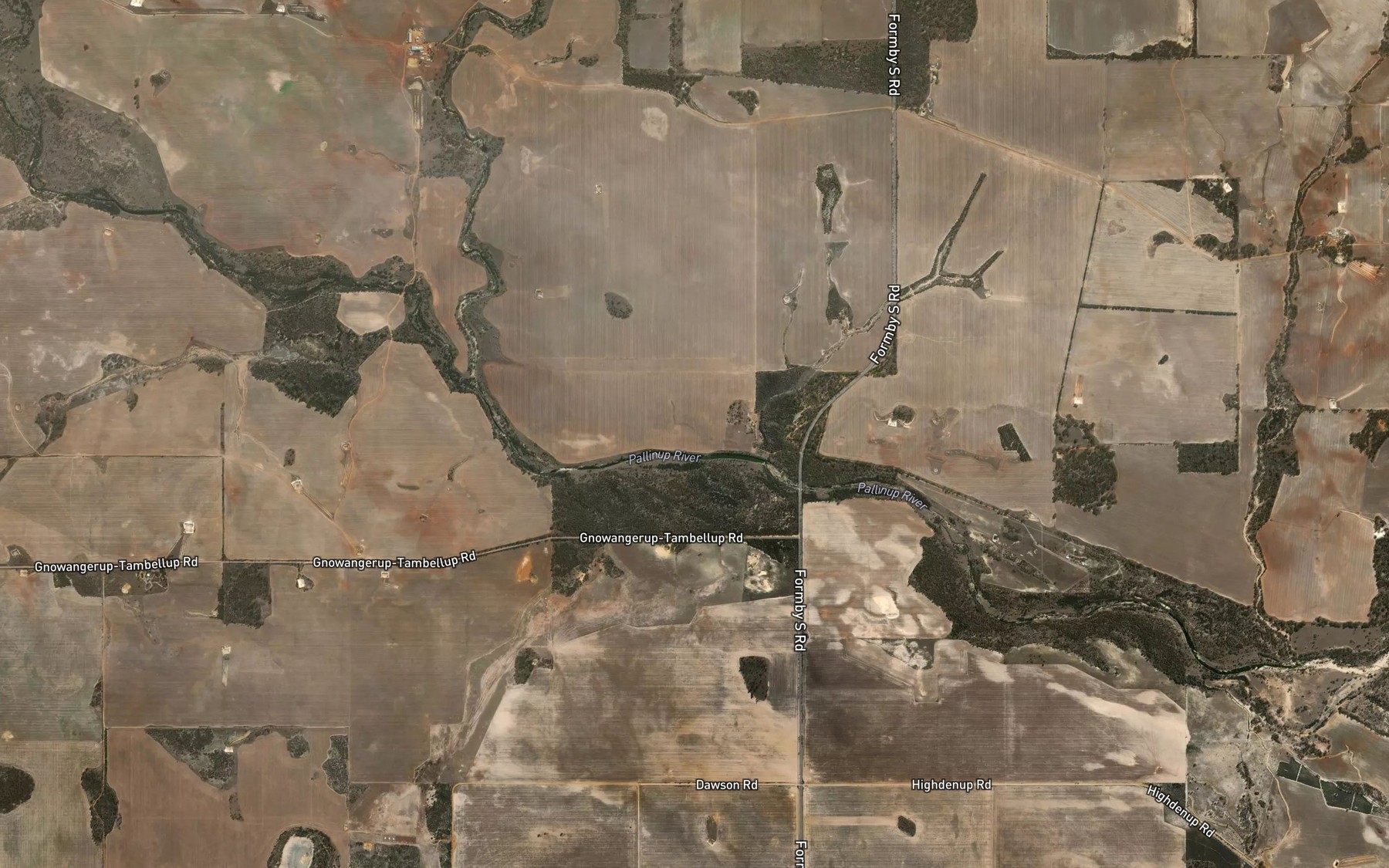 Satellite map of the Devils Gully