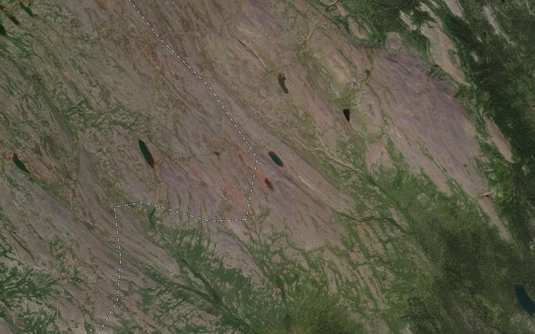 Satellite map of the Rocky Pond