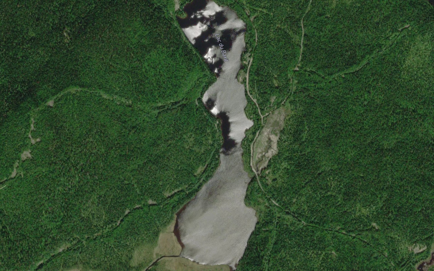Satellite map of the Lac du Baril