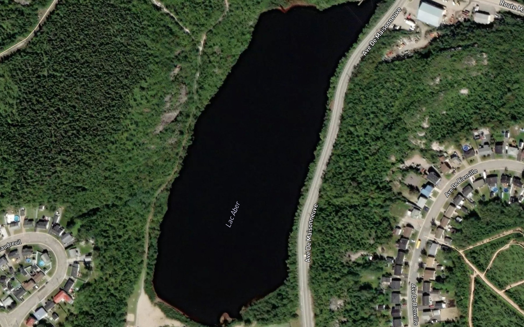 Satellite map of the Lac Aber