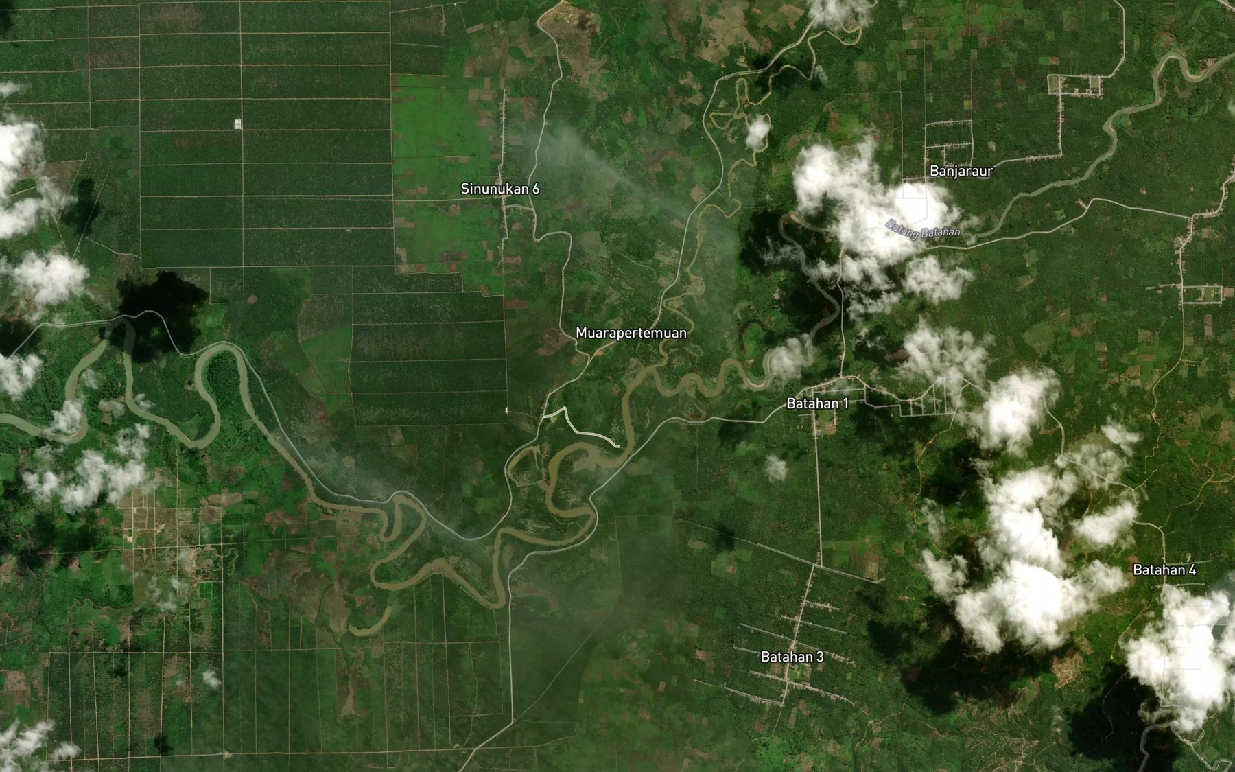 Satellite map of the Batang Labung